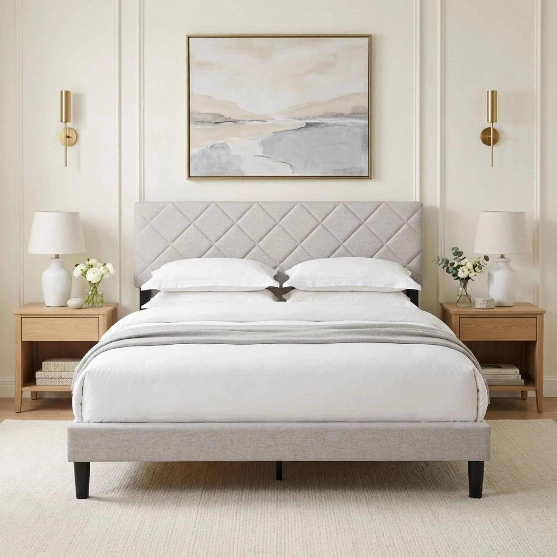 Drift Queen Bed Frame - Light Taupe - Image 6