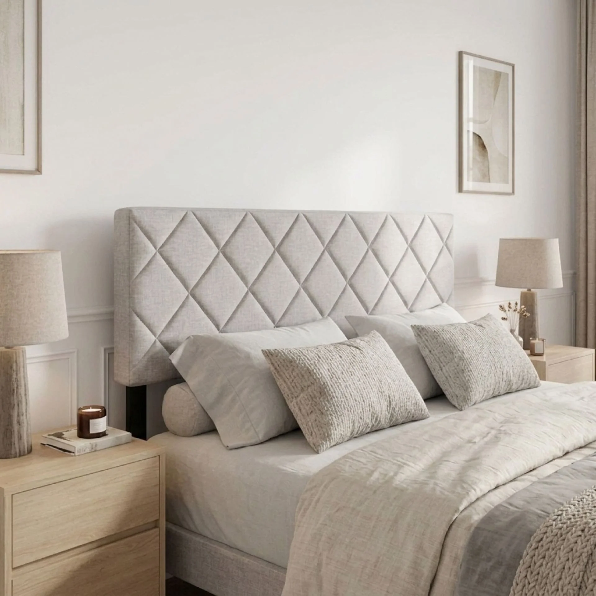 Drift Queen Bed Frame - Light Taupe - Image 7