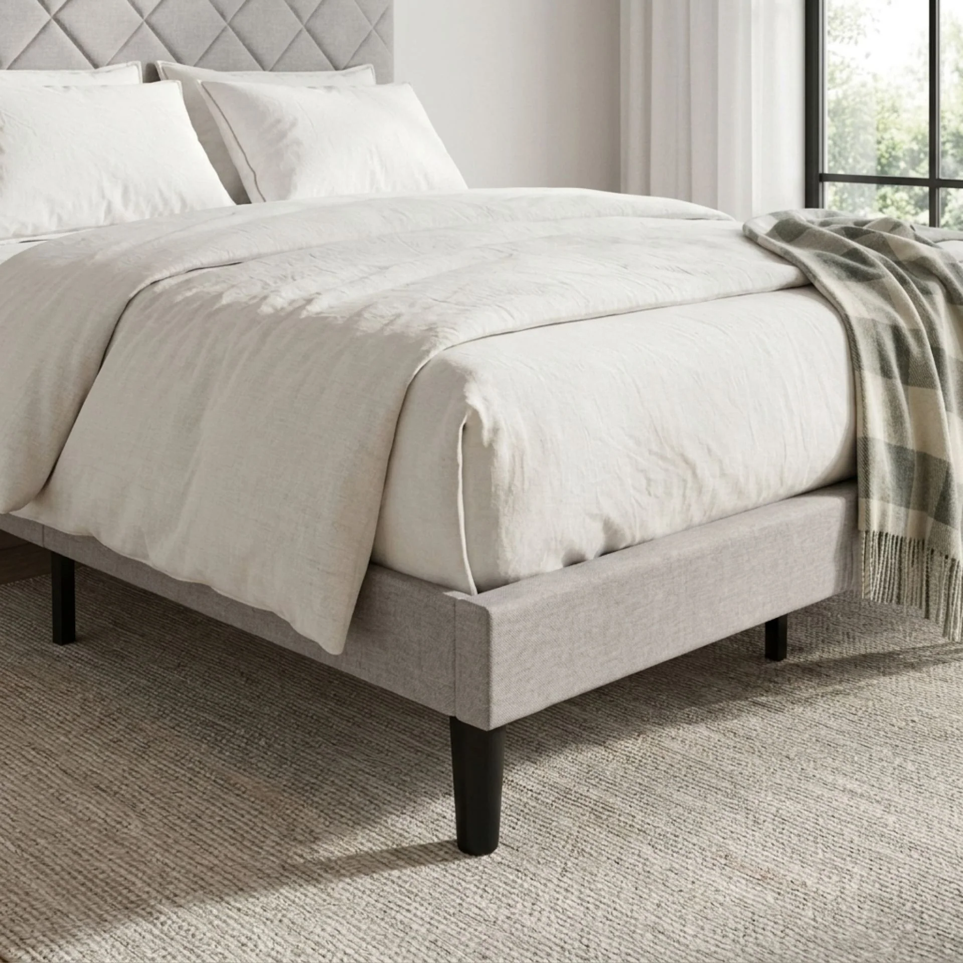 Drift Queen Bed Frame - Light Taupe - Image 8