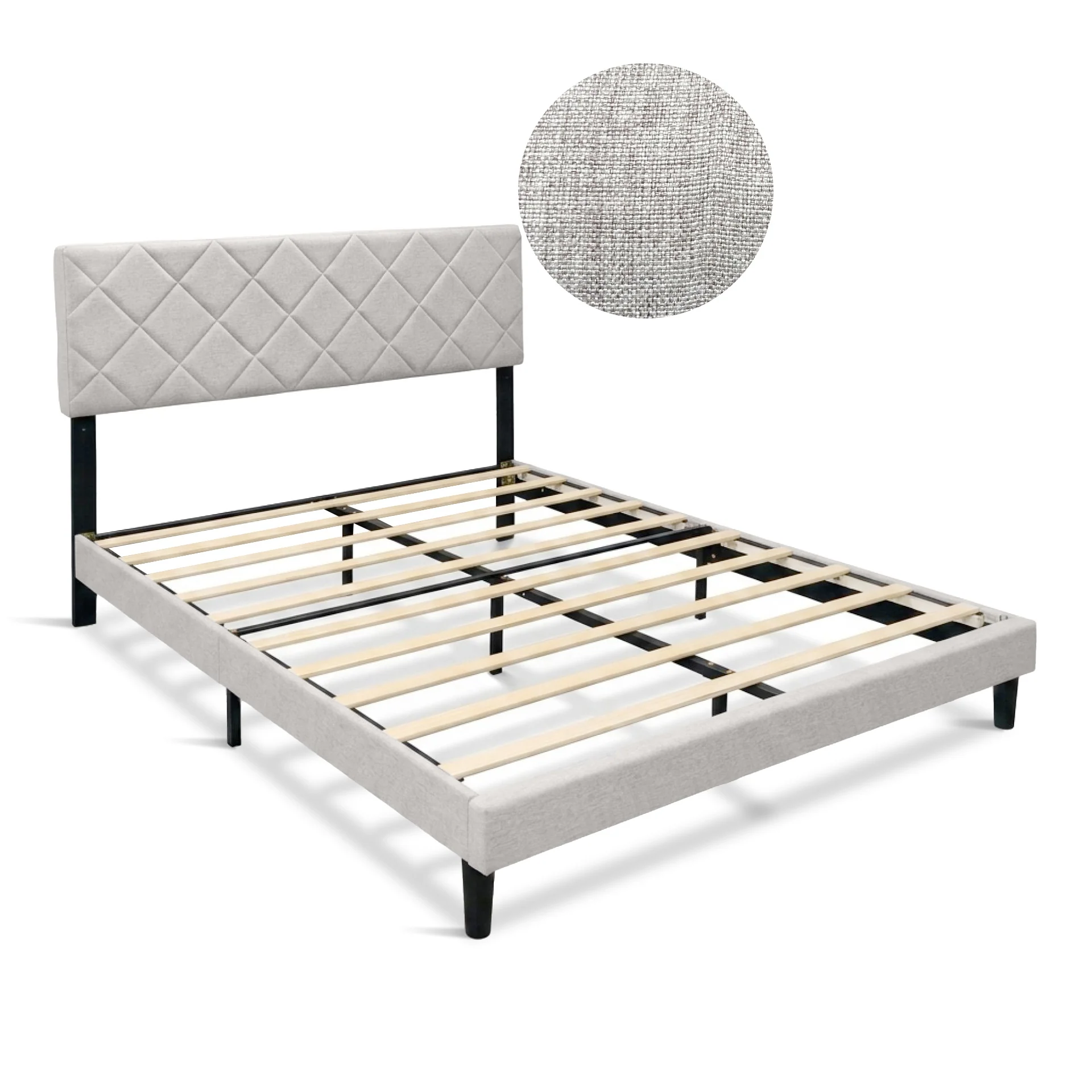 Drift Queen Bed Frame - Light Taupe - Image 9