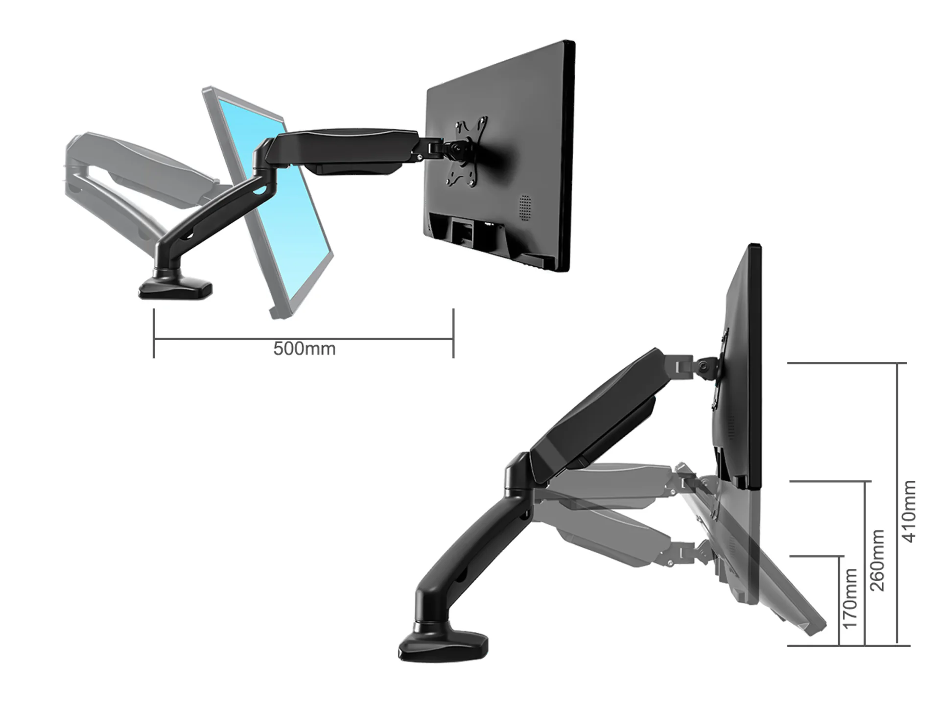 Dual Monitor Stand Bracket 13-27" - Image 5