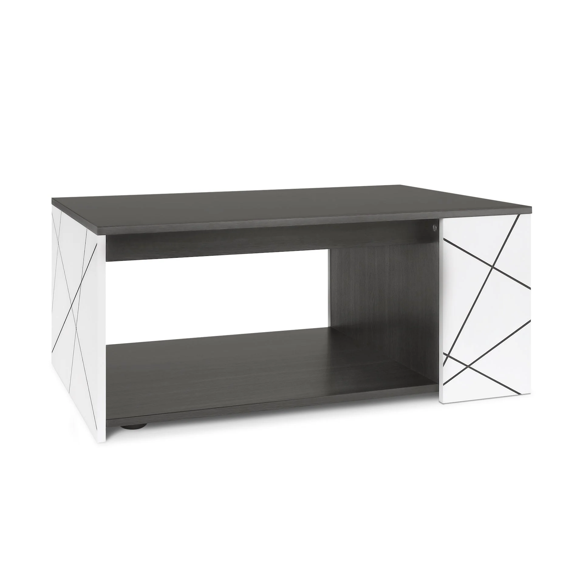 Dustin Coffee Table - Oak Grey + White - Image 6