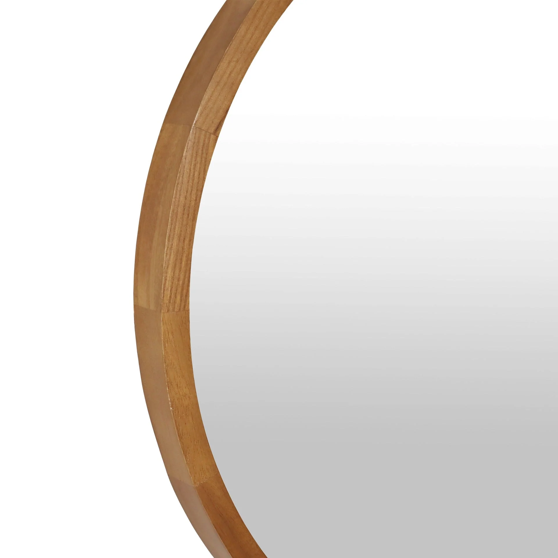Echo Round Wooden Framed Wall Mirror 60cm - Dark Wood - Image 10