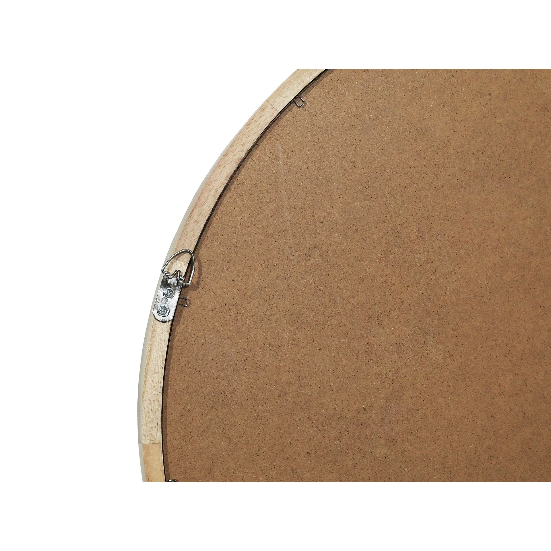 Echo Round Wooden Framed Wall Mirror 60cm - Light Wood - Image 10