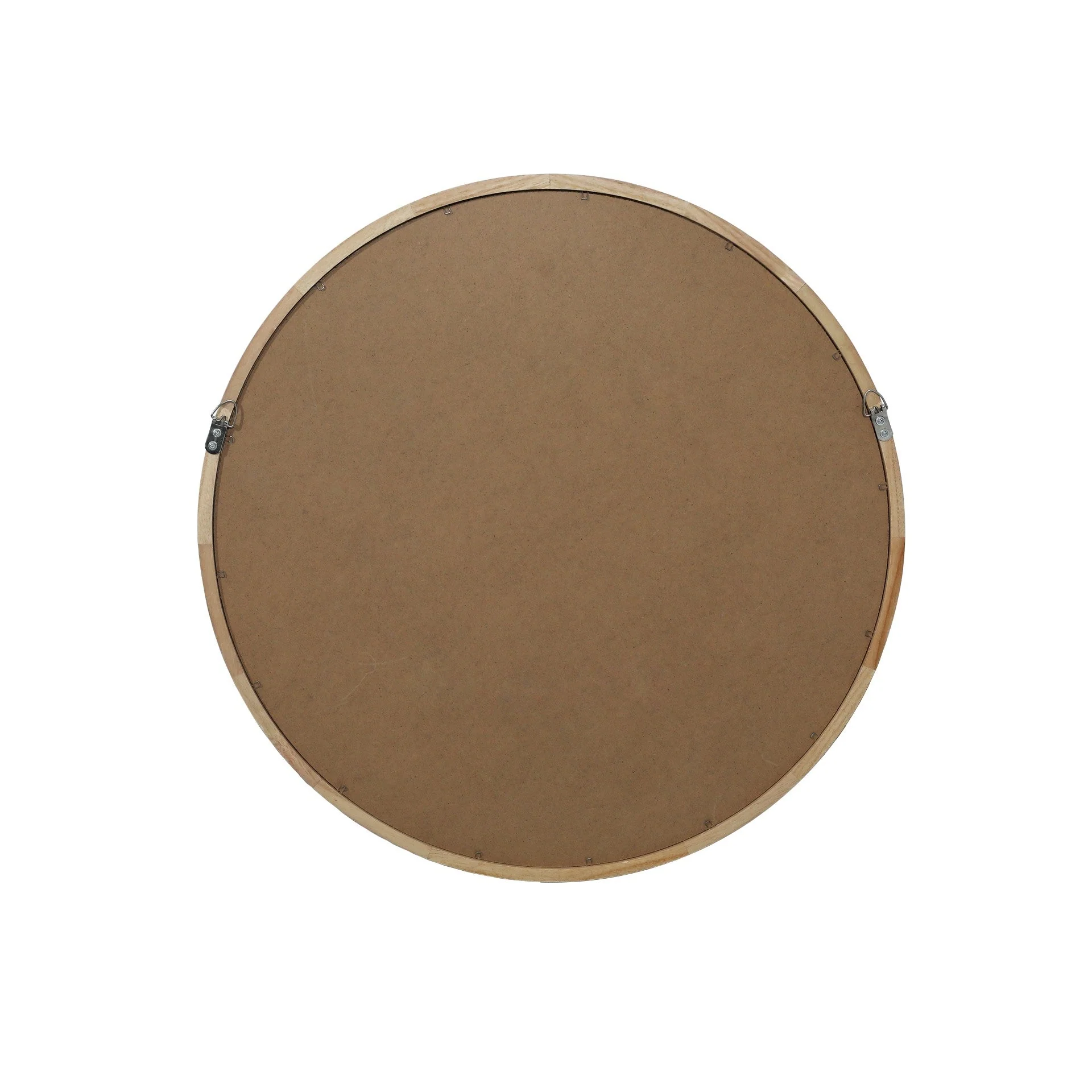 Echo Round Wooden Framed Wall Mirror 60cm - Light Wood - Image 9