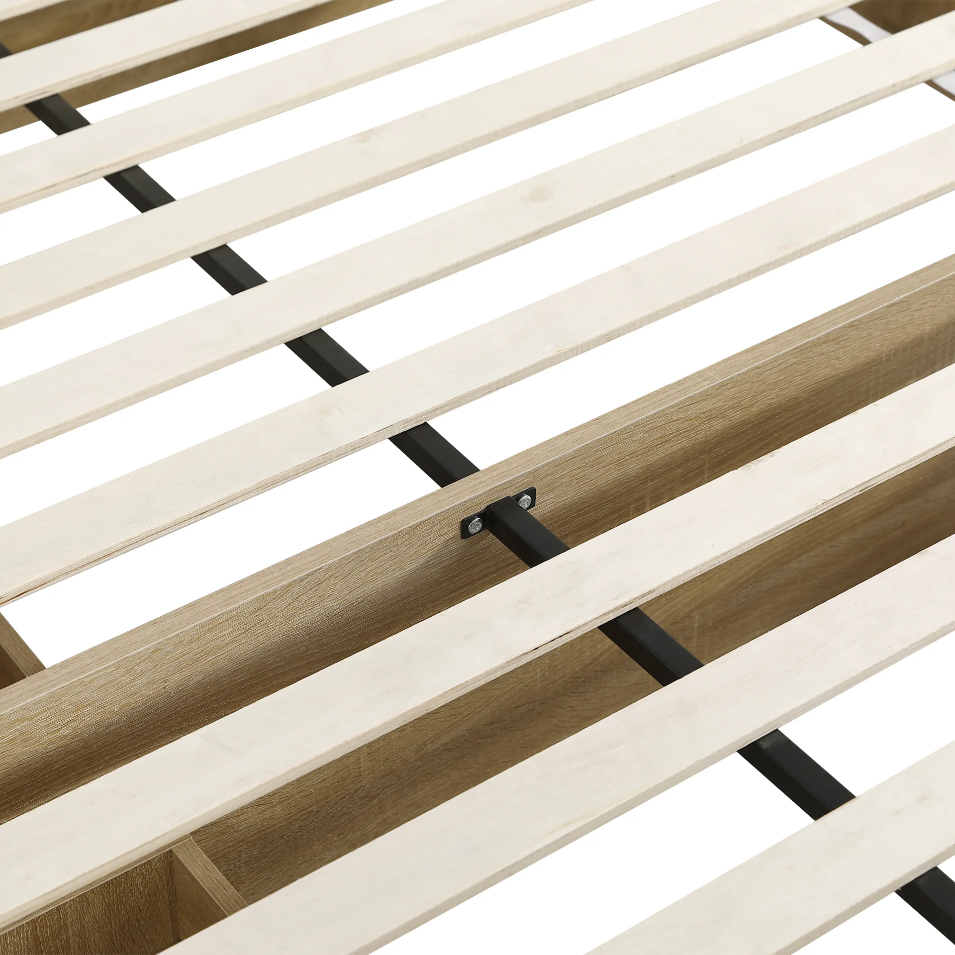 Elda Super King Bed Frame with USB Port & Drawers - Natural - Image 14