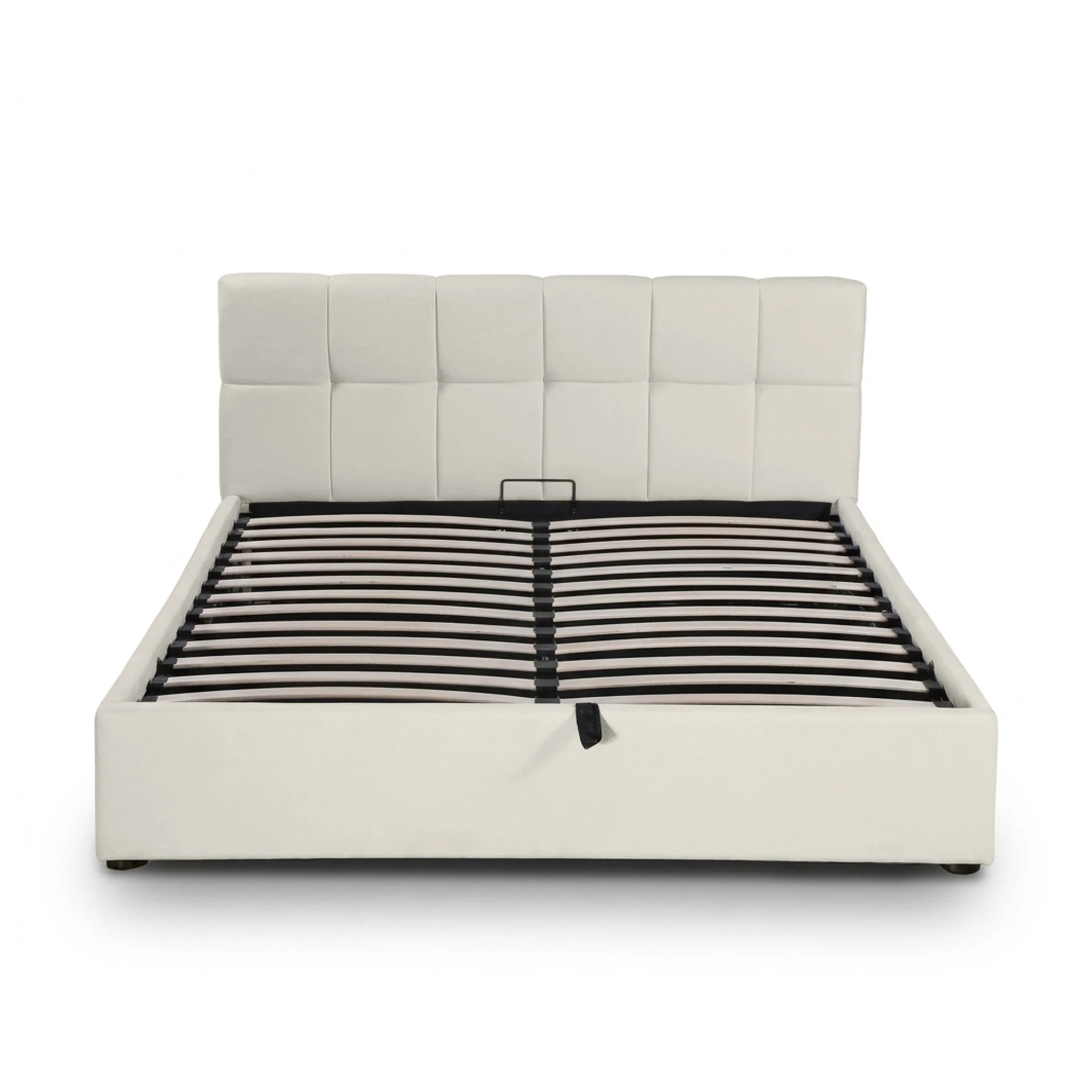 Elizabeth Queen Gas Lift Bed Frame - Beige - Image 9