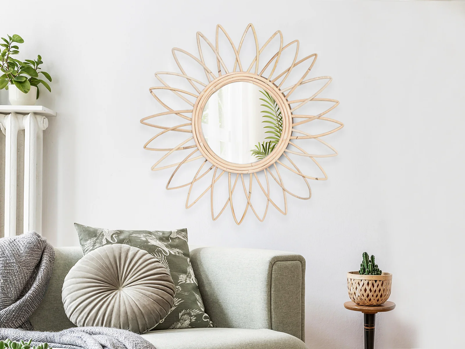 ELLE Rattan Wall Mirror - Image 8