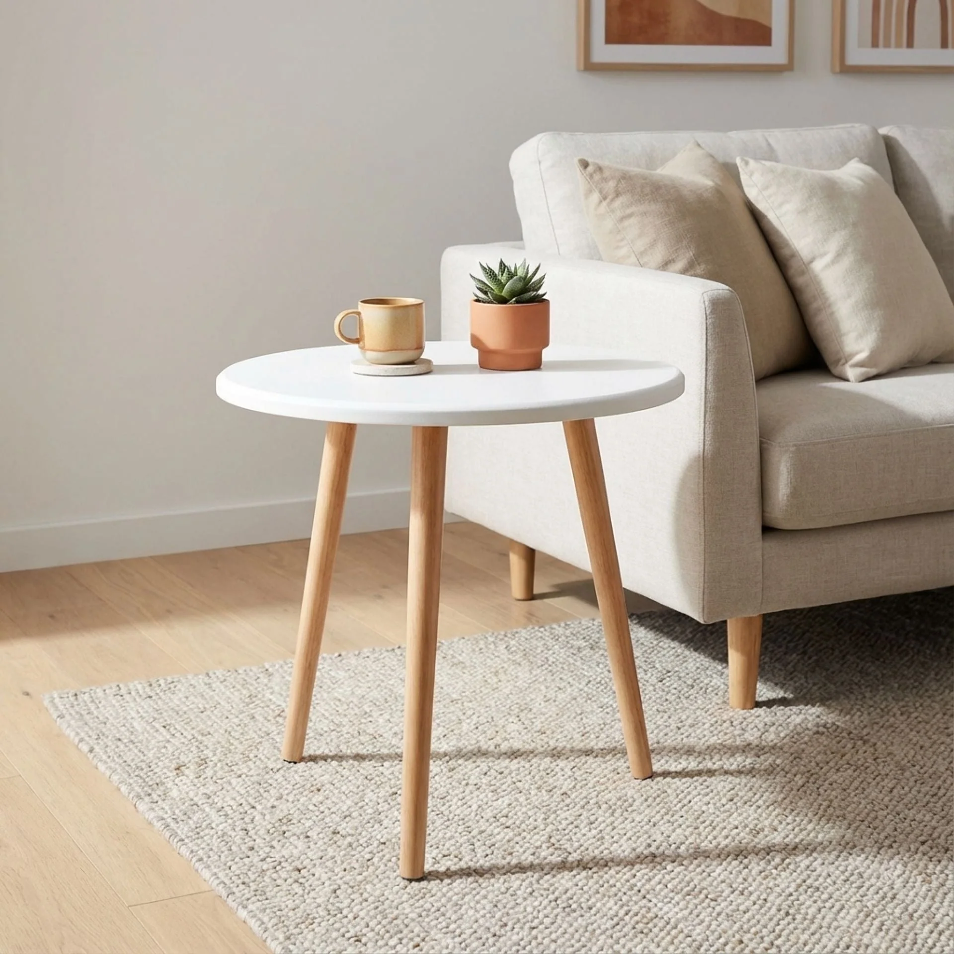 Elza Round Side Table Coffee Table 50cm - Image 2