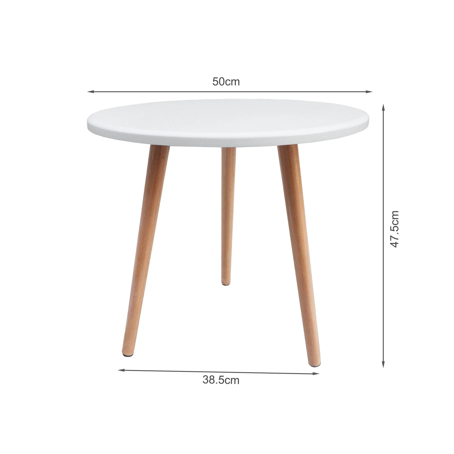Elza Round Side Table Coffee Table 50cm - Image 6