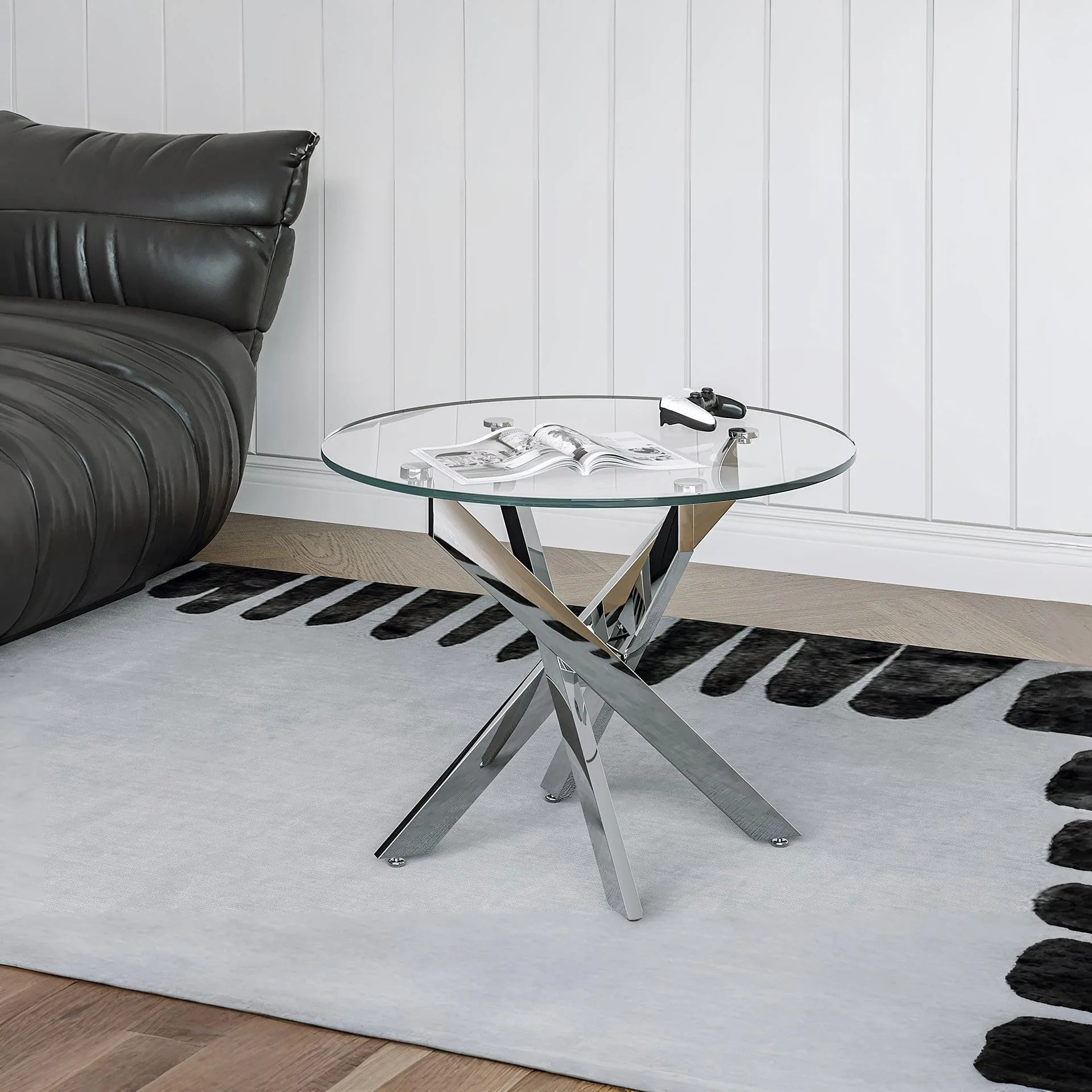 Ember Tempered Glass Round Coffee Table - Image 4