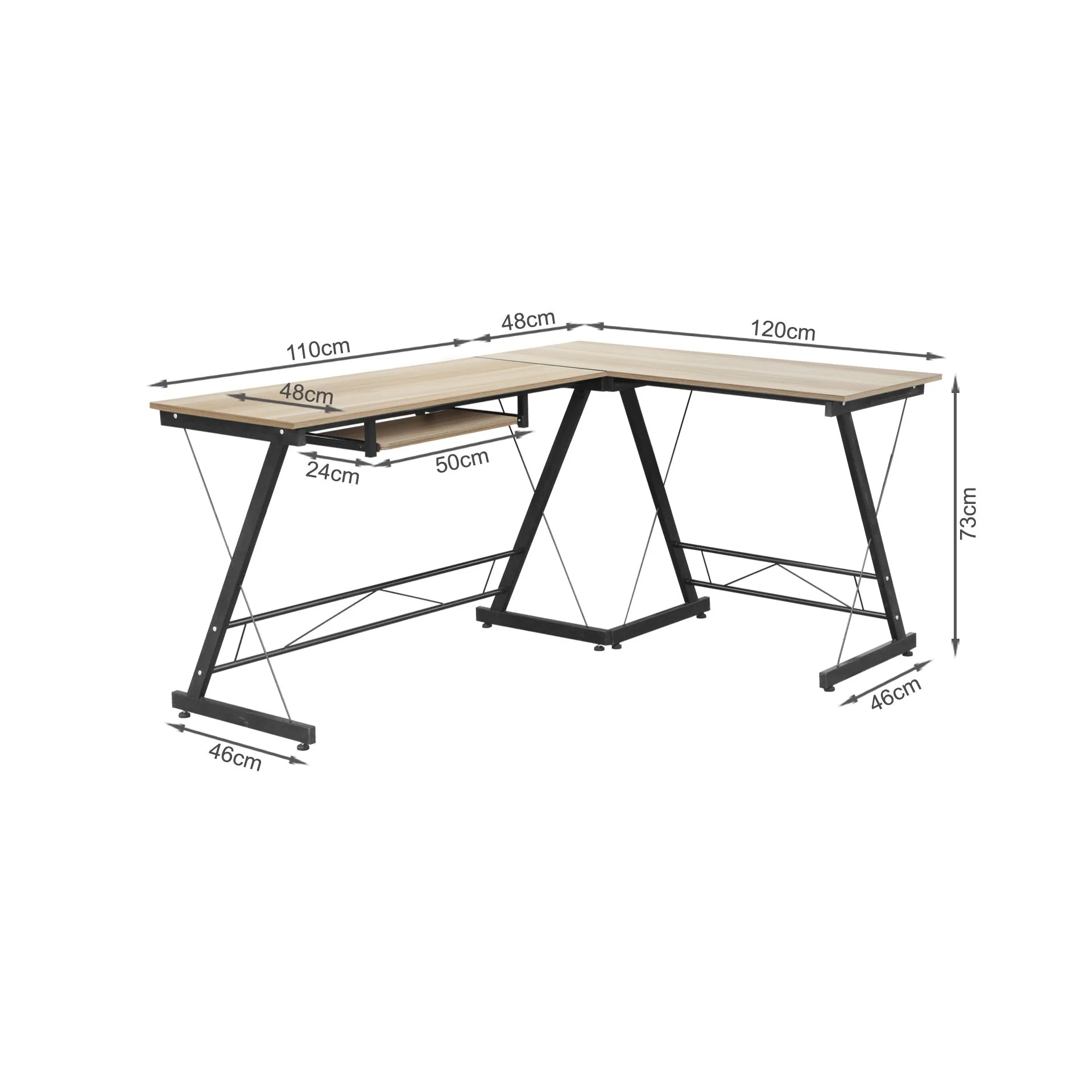 Emerson Computer Desk Corner Desk - Maple - Image 8