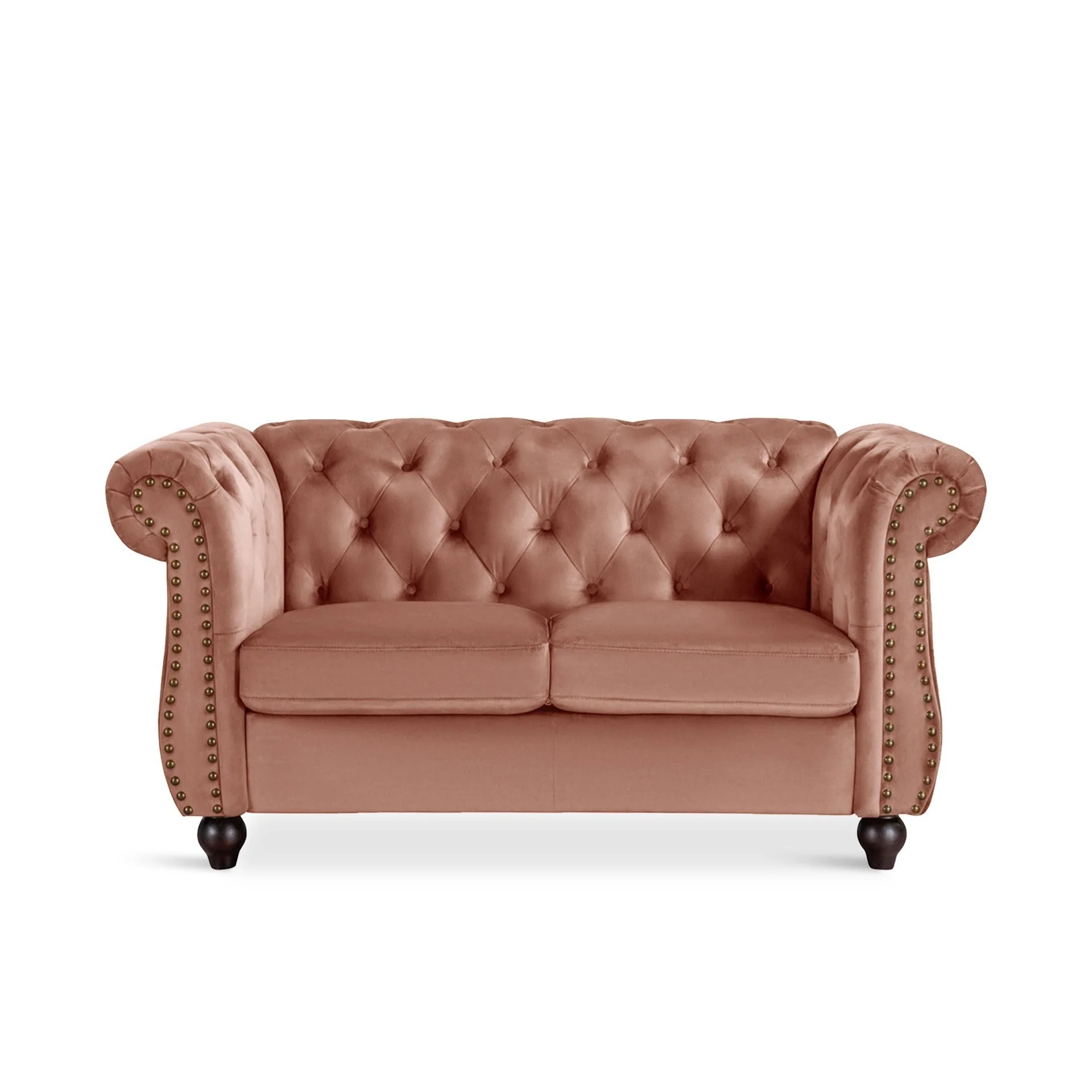 Emily Velvet 2 Seater Sofa - Rose - Image 11