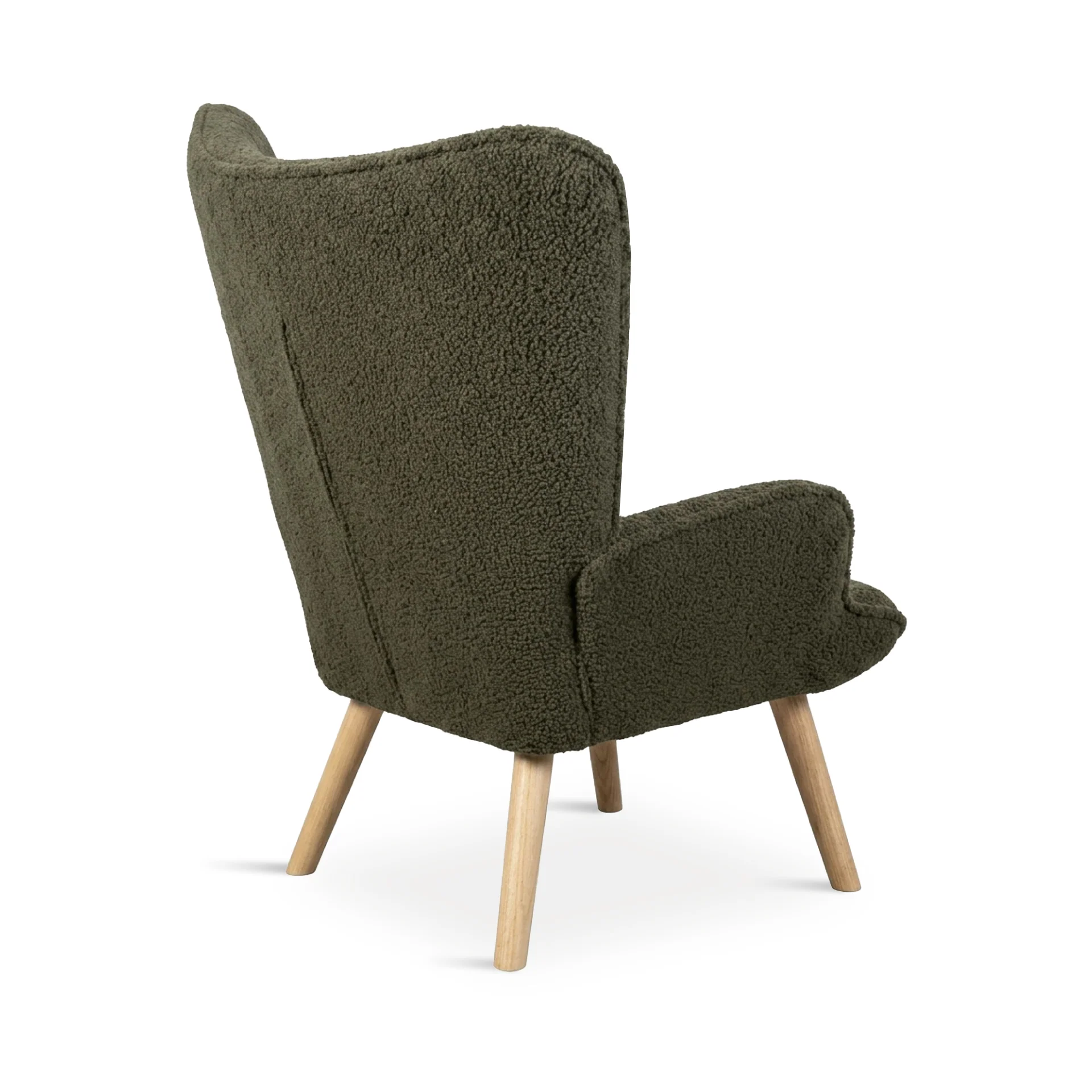 Emma Armchair with Ottoman - Dark Green - Image 10