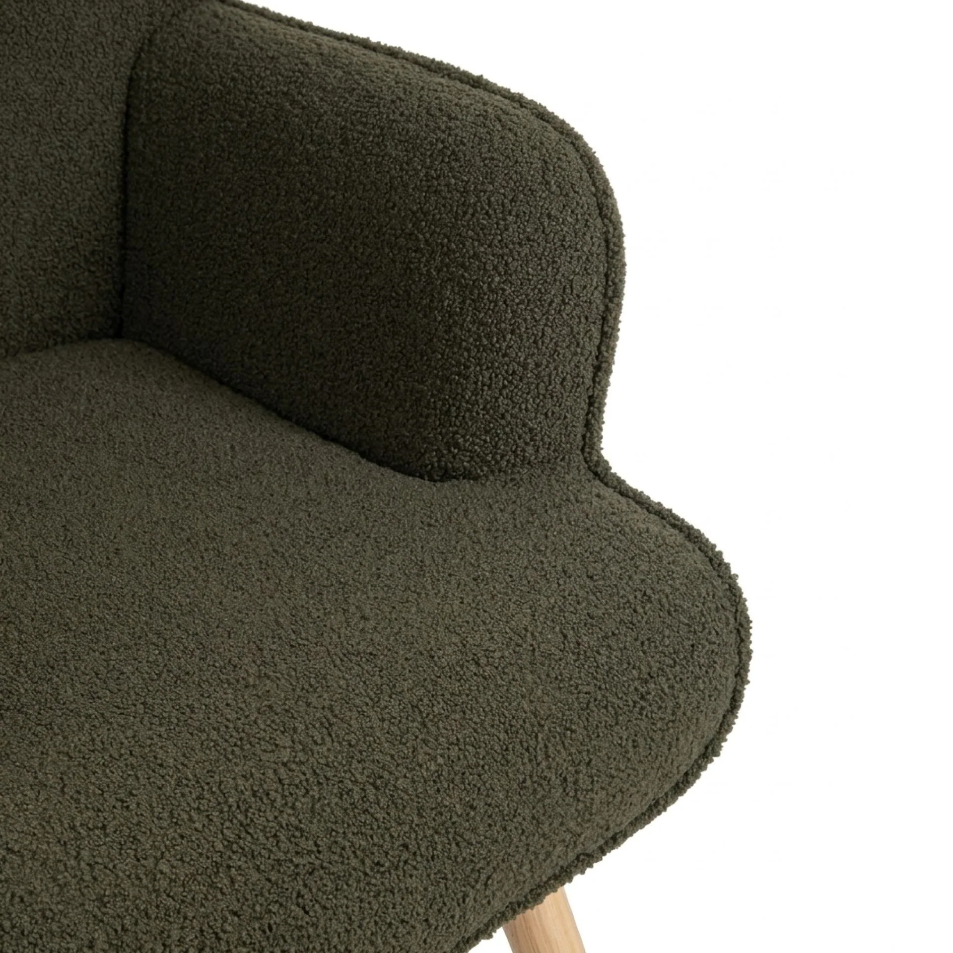 Emma Armchair with Ottoman - Dark Green - Image 14