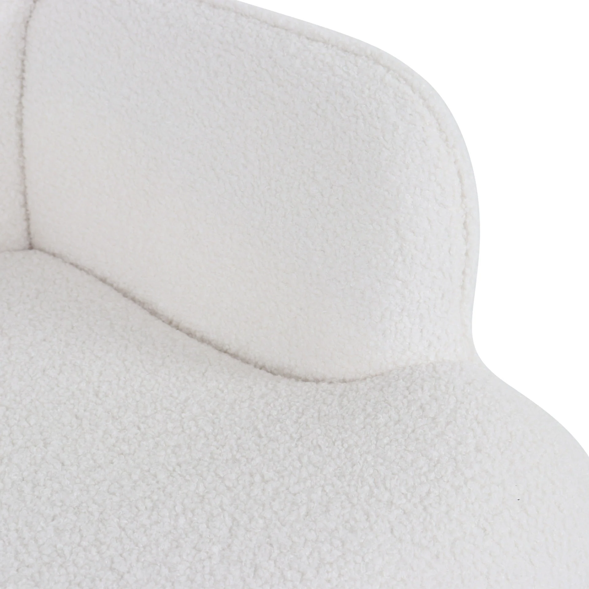 Emma Boucle Armchair with Ottoman - White - Image 16