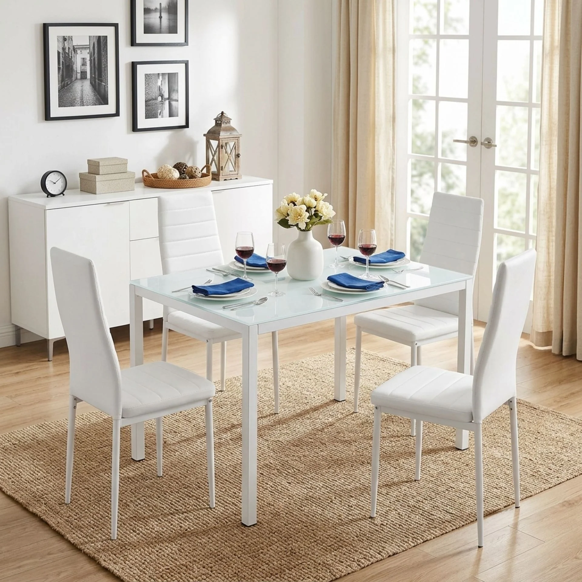 Ethan PU Leather Dining Chair - Set of 4 - White