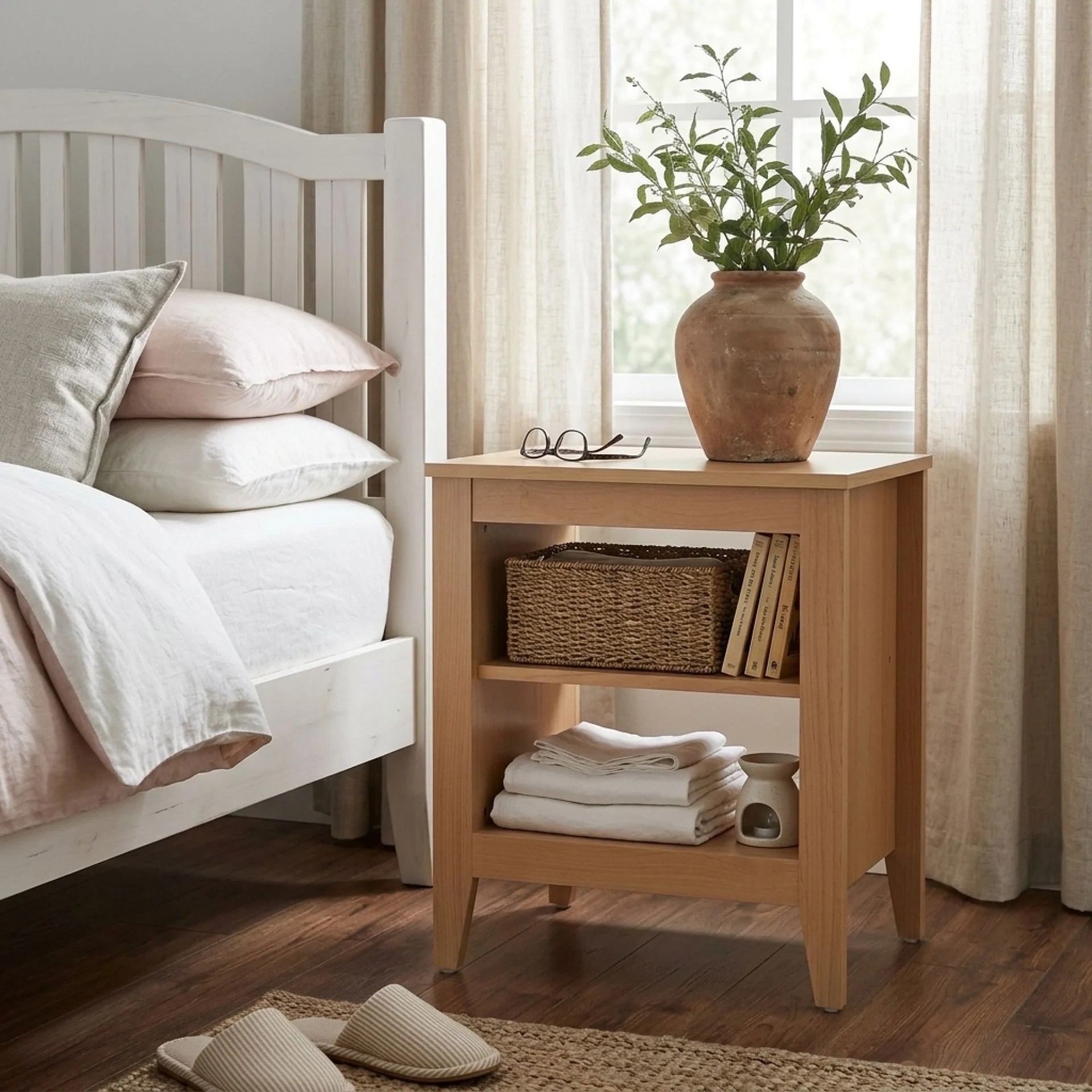 Eyre Bedside Table - Maple