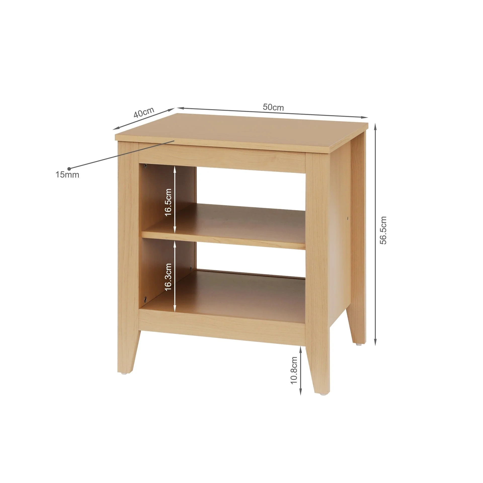 Eyre Bedside Table - Maple - Image 8