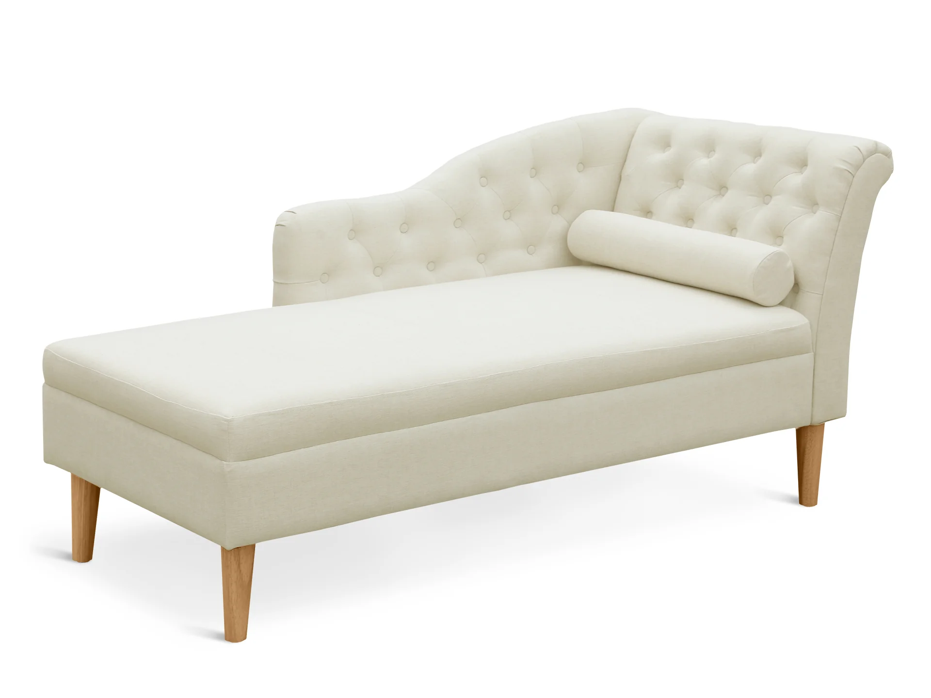 Florence Chaise Lounge Sofa - Beige - Image 2