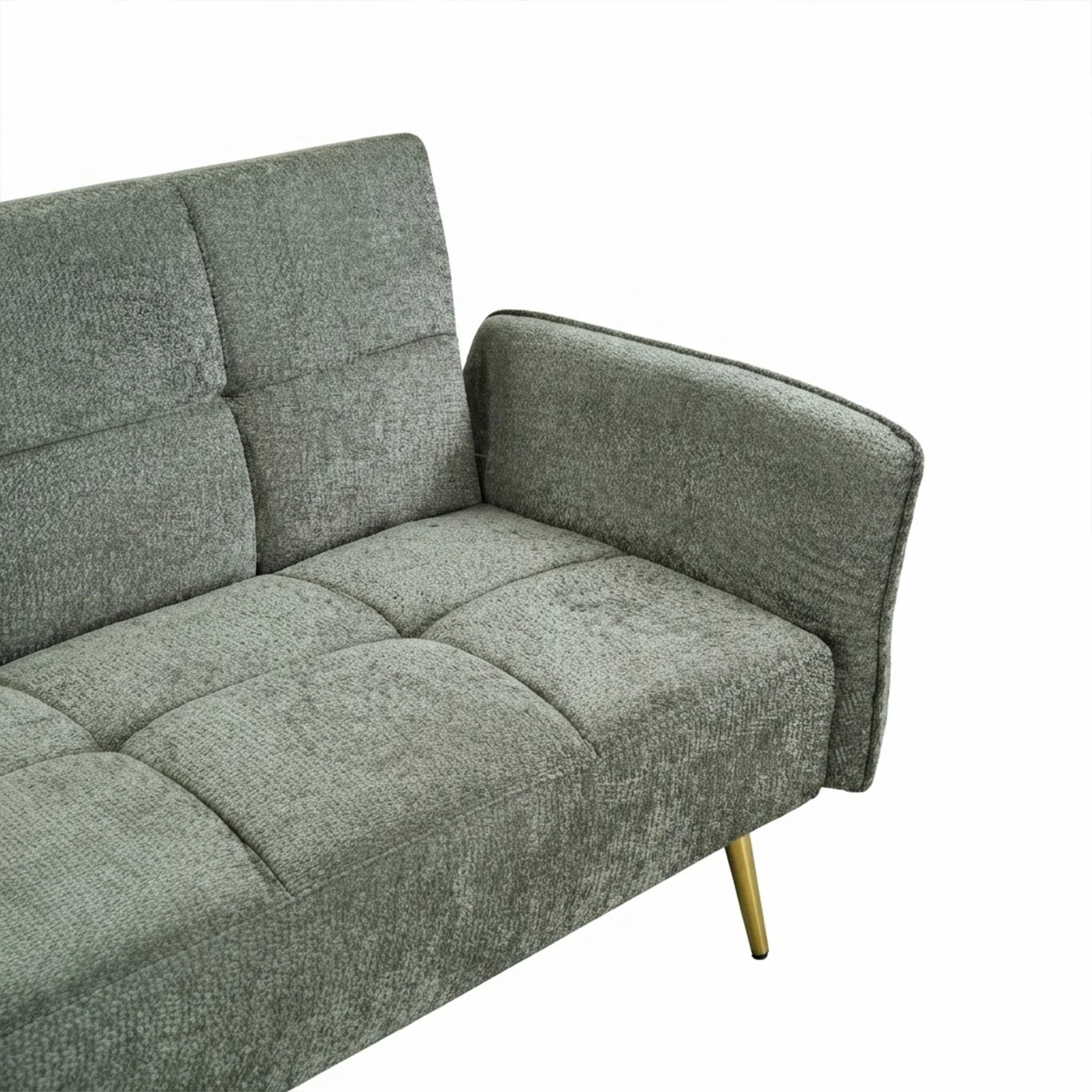 Forest 3 Seater Sofa Bed with Cup Holder - Green - Image 15