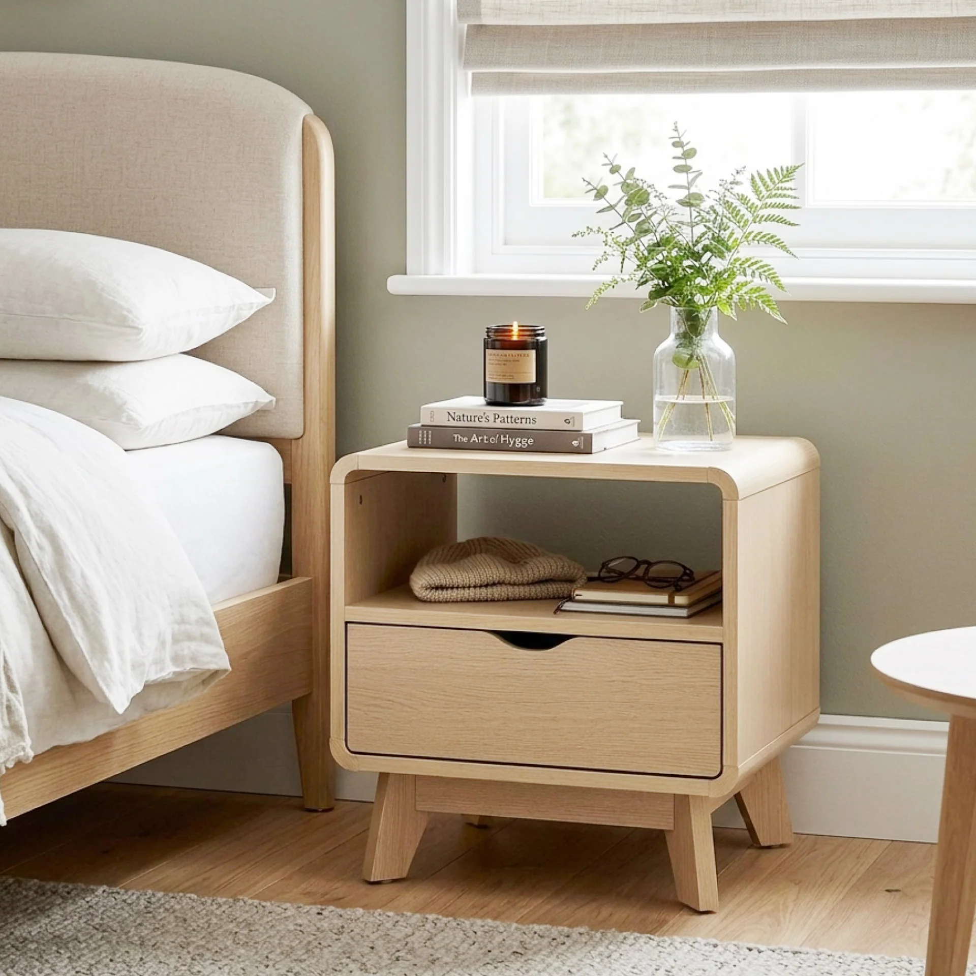 Fredy Bedside Table - Natural Oak - Image 4
