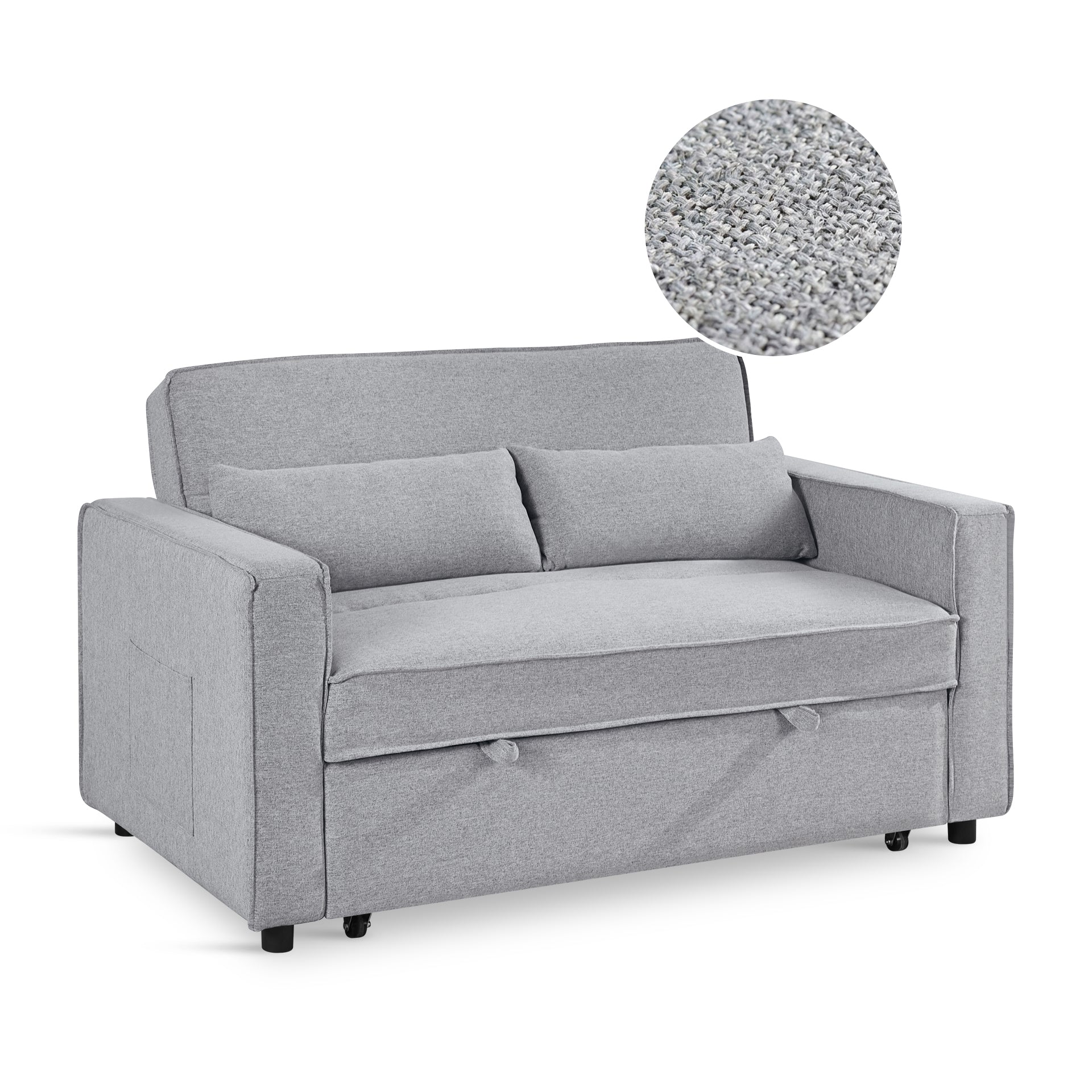 Freyja 2 Seater Sofa Bed - Grey - Image 9