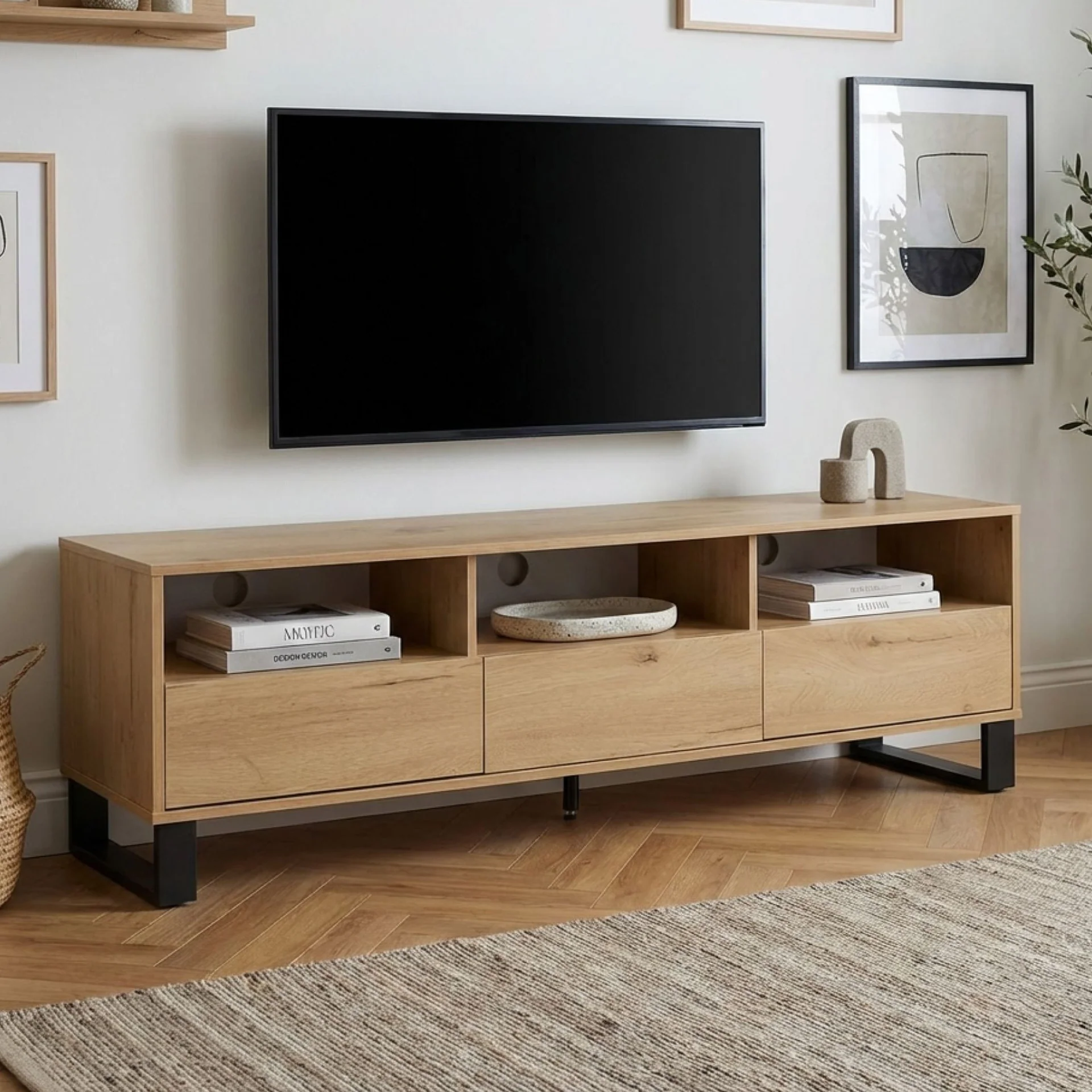 Frohna 1.6m Entertainment Unit - Oak - Image 6