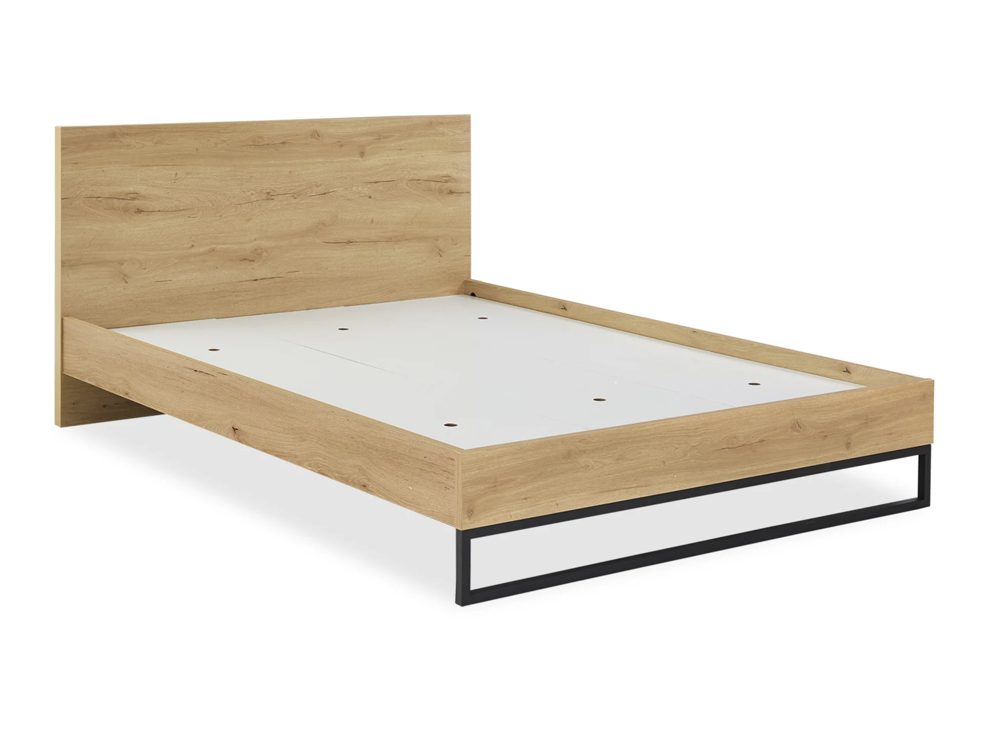 Frohna Queen Wooden Bed Frame - Oak - Image 2
