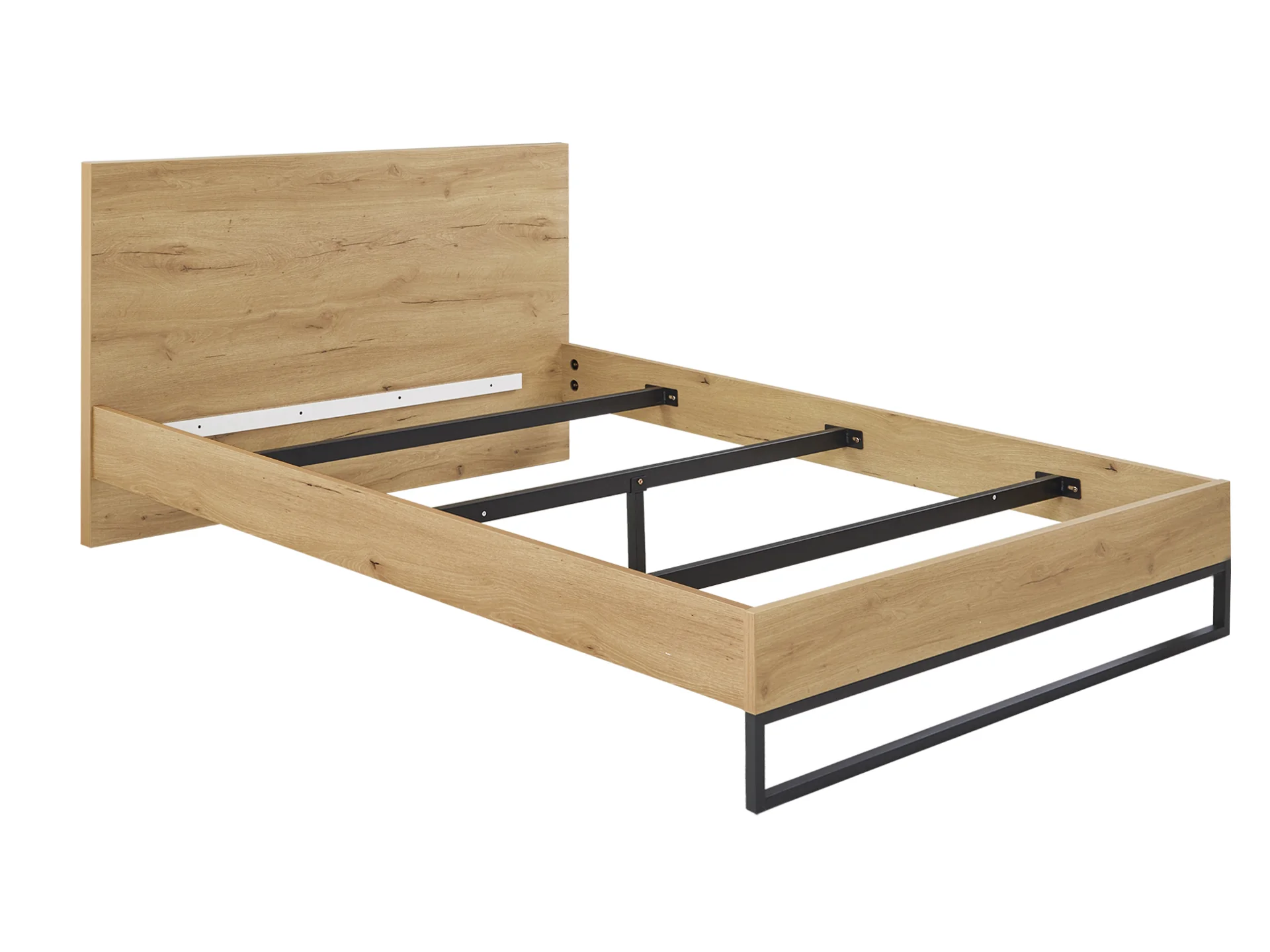 Frohna Queen Wooden Bed Frame - Oak - Image 3