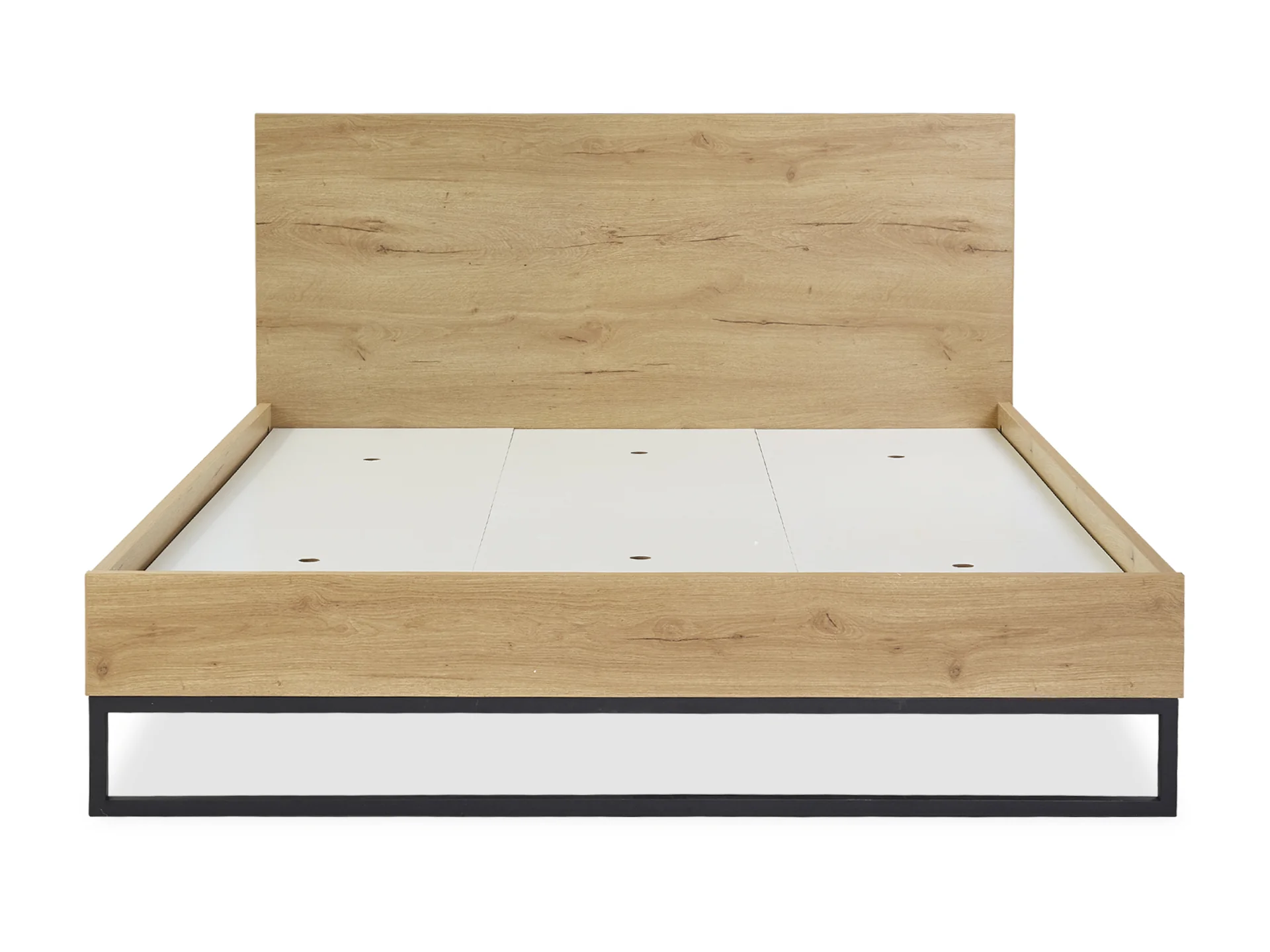 Frohna Queen Wooden Bed Frame - Oak - Image 4