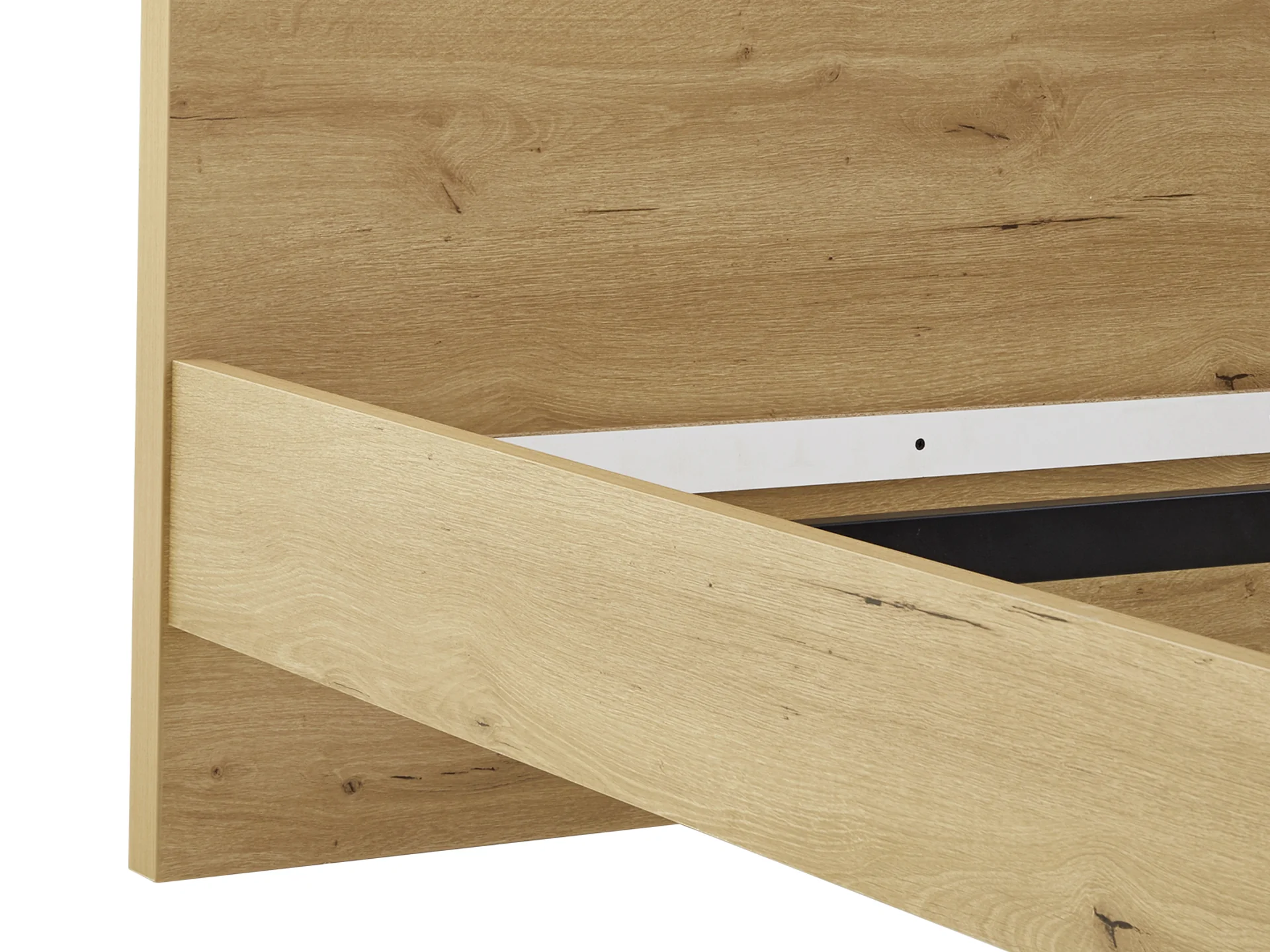 Frohna Queen Wooden Bed Frame - Oak - Image 5