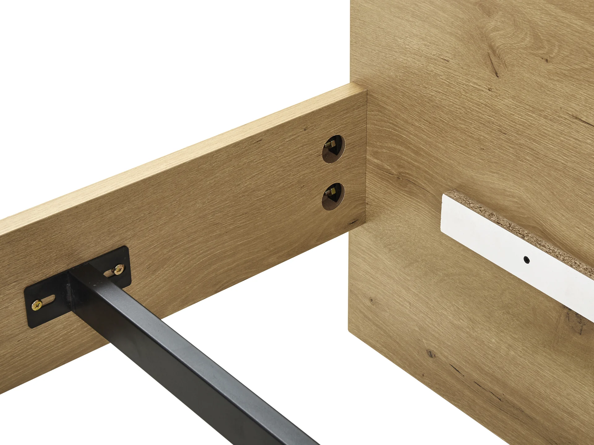 Frohna Queen Wooden Bed Frame - Oak - Image 6