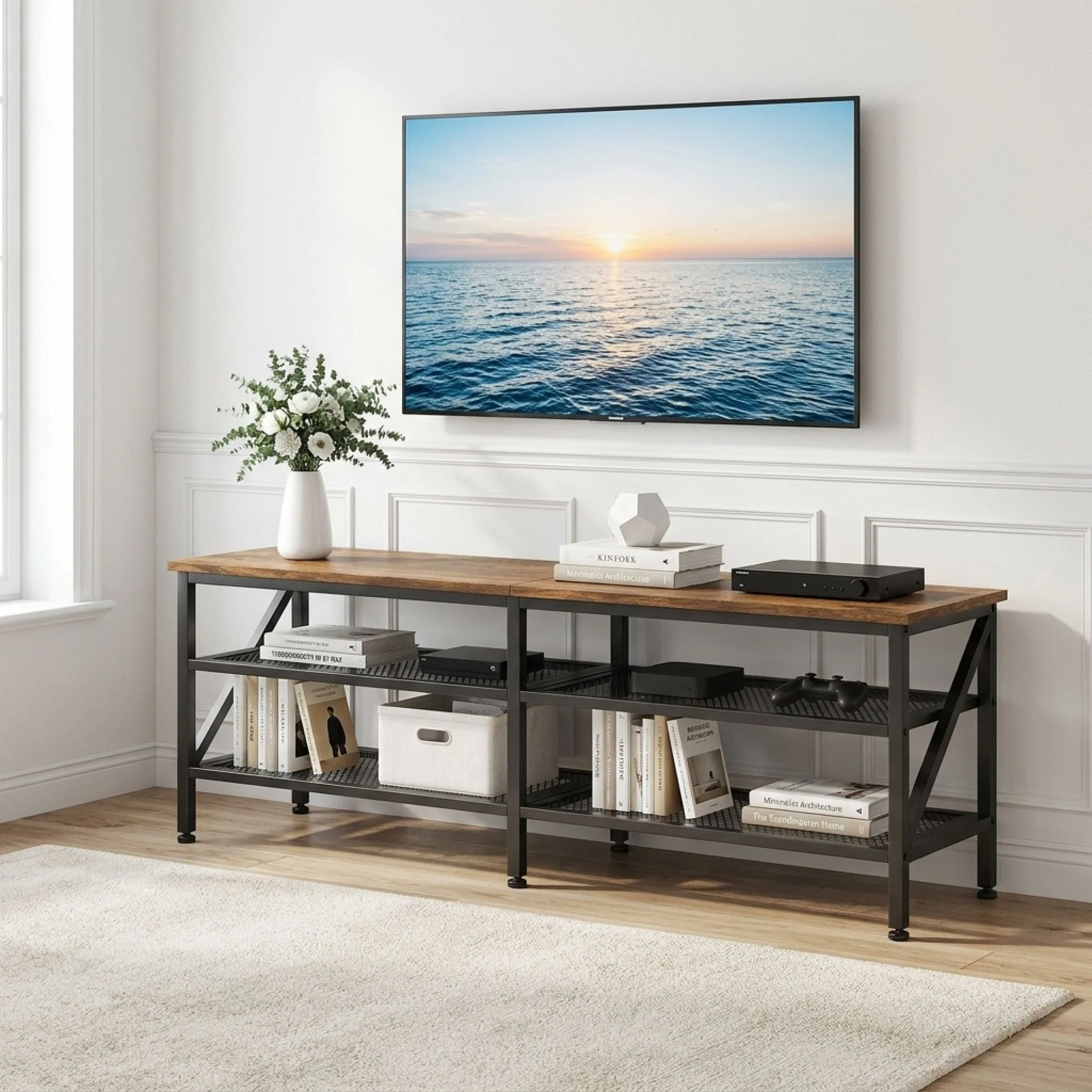 Gambia 1.4m Entertainment Unit - Rustic Brown - Image 2