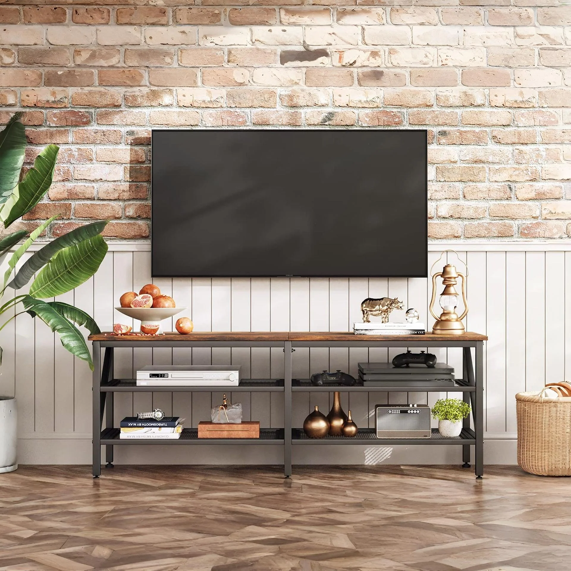 Gambia 1.4m Entertainment Unit - Rustic Brown - Image 4