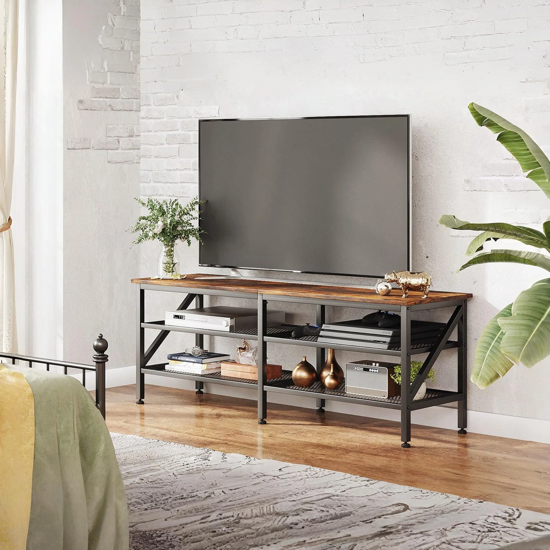 Gambia 1.4m Entertainment Unit - Rustic Brown - Image 5