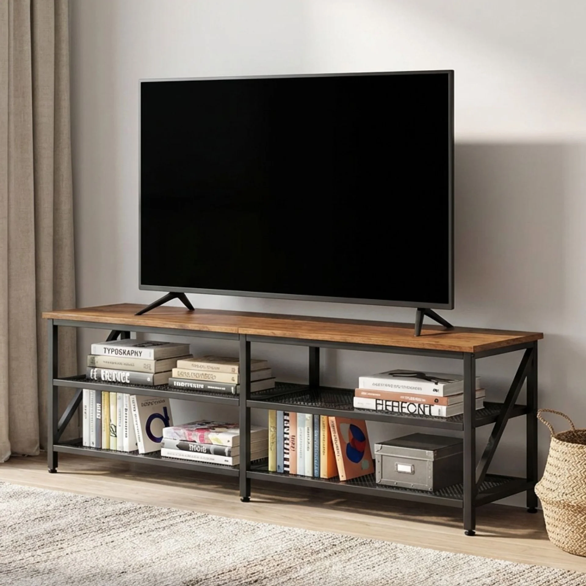 Gambia 1.6m Entertainment Unit - Rustic Brown - Image 2