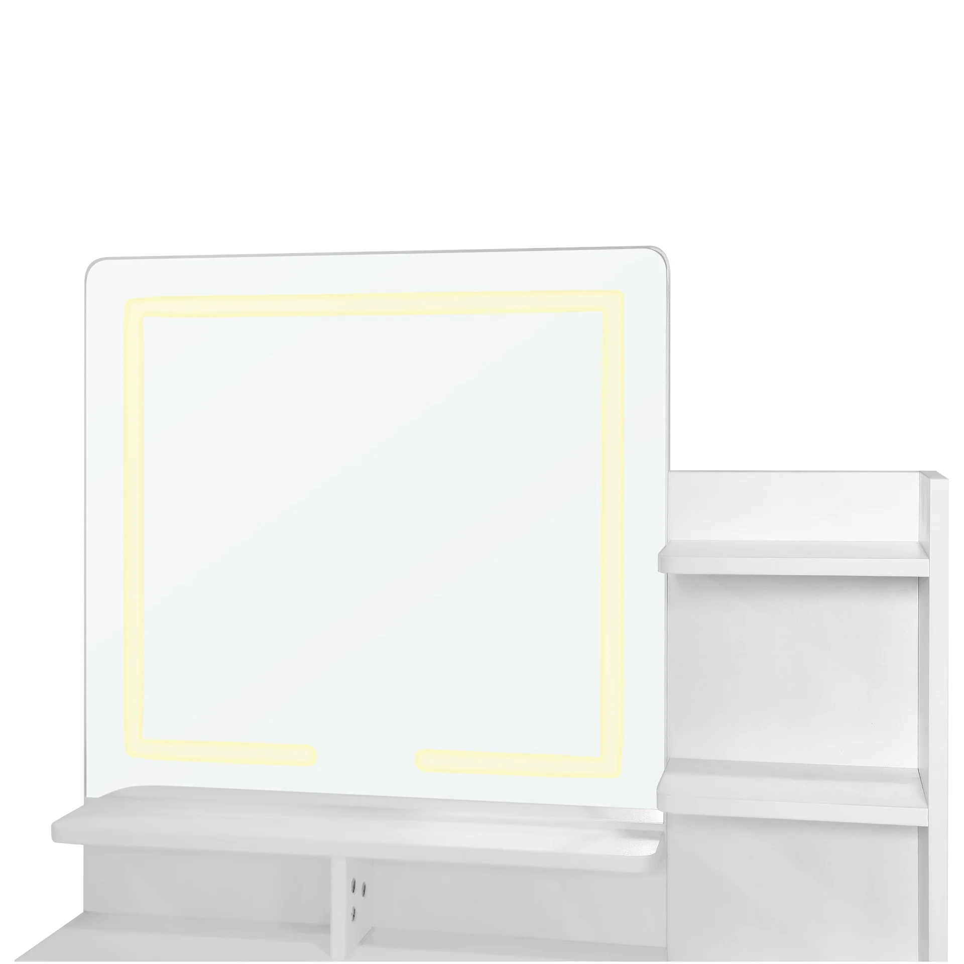 Gardenia 2 Piece Dressing Table with Mirror & Stool Set - White - Image 8