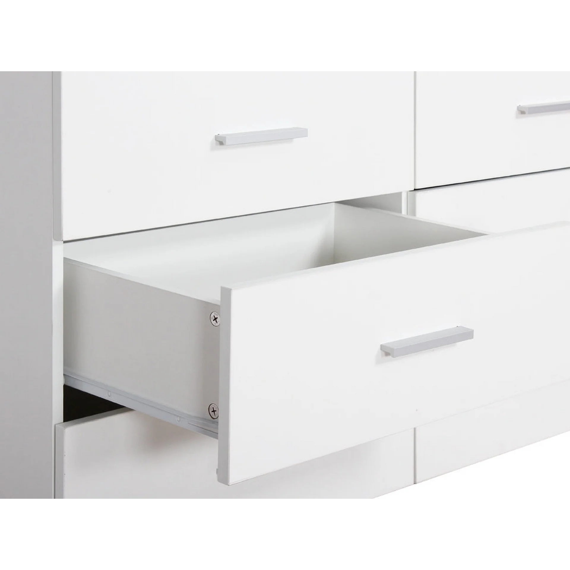 GARRETT Tallboy 8 Drawer Chest Dresser - WHITE - Image 4