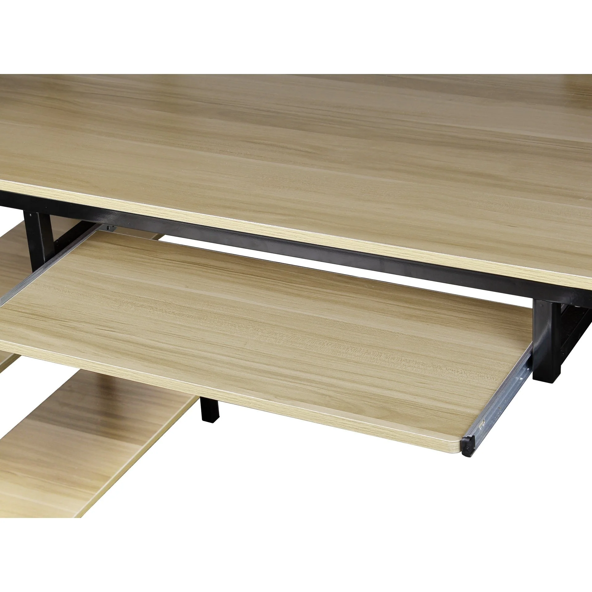 Gayle 120cm Computer Desk with Bookshelf - Black - Image 7