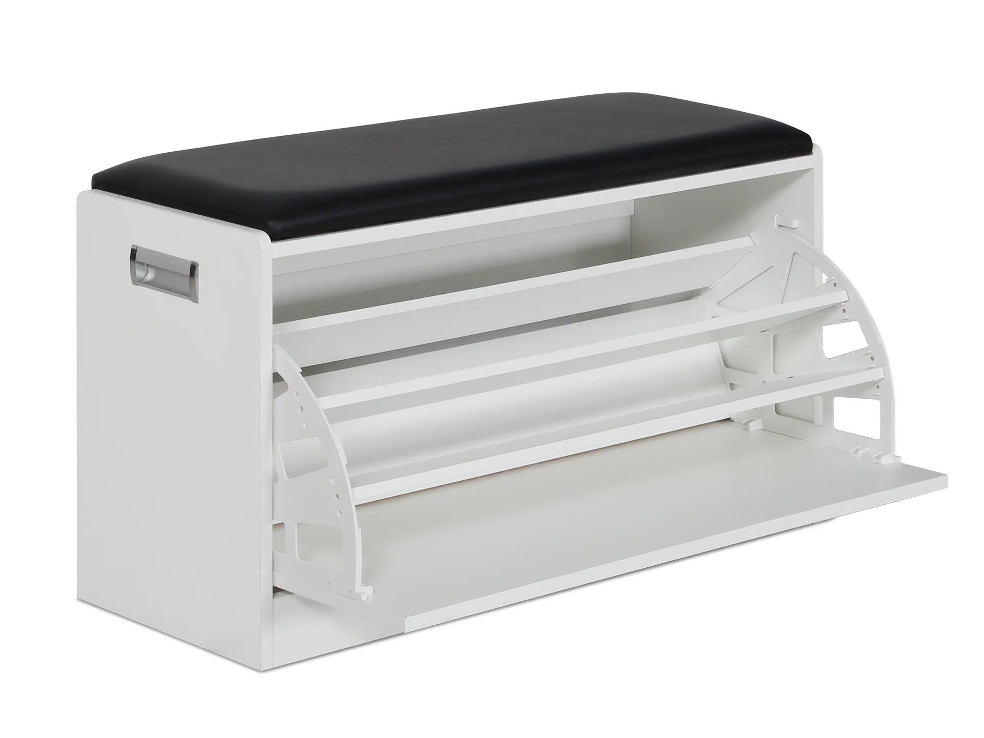 Gloria Wooden Shoe Rack 3 Layer - White - Image 4