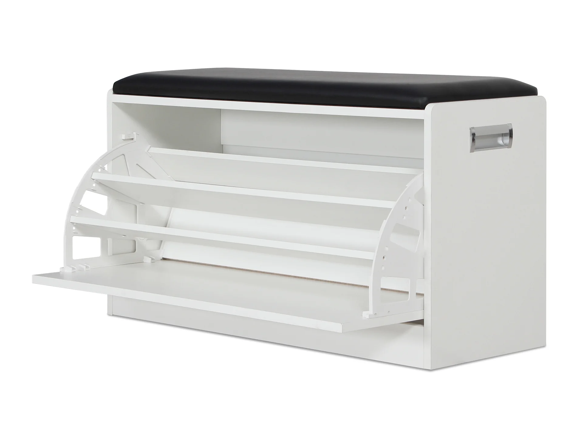 Gloria Wooden Shoe Rack 3 Layer - White - Image 5