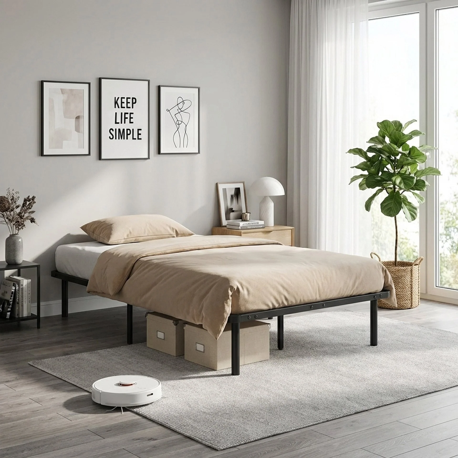 Graham King Single Metal Bed Frame - Black - Image 4