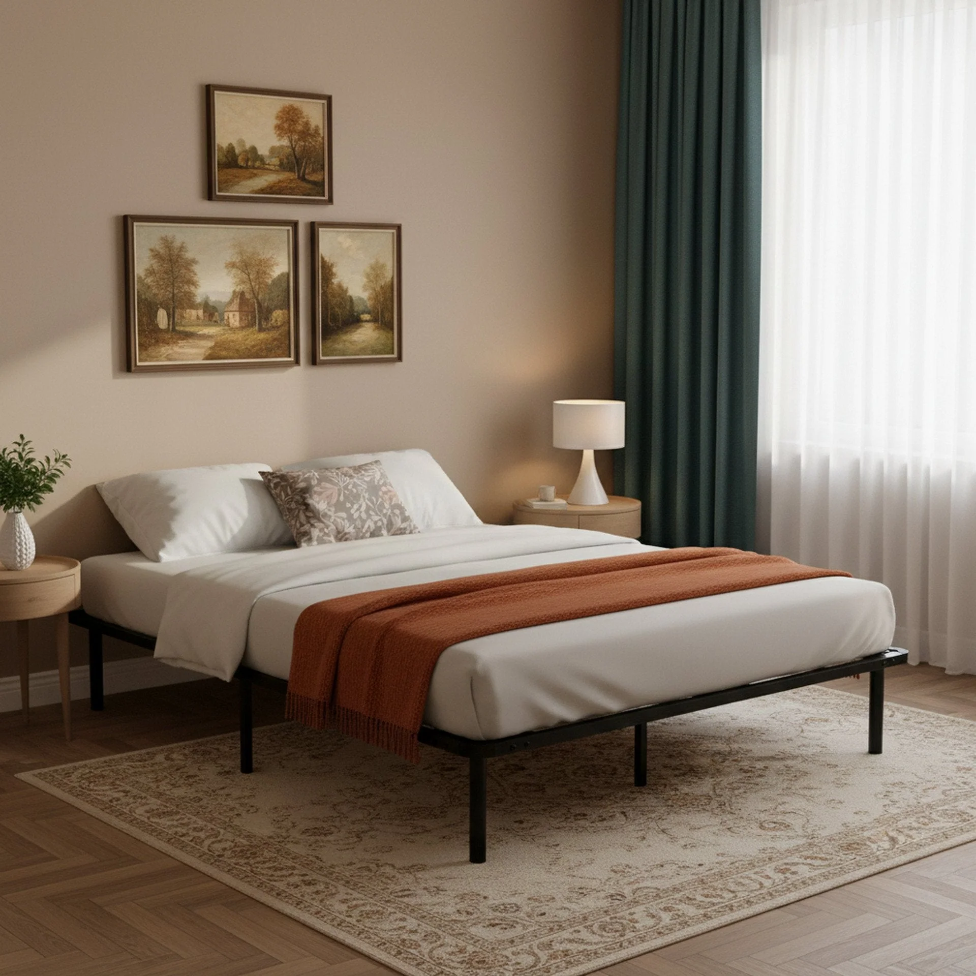 Graham Queen Metal Bed Frame - Black - Image 4