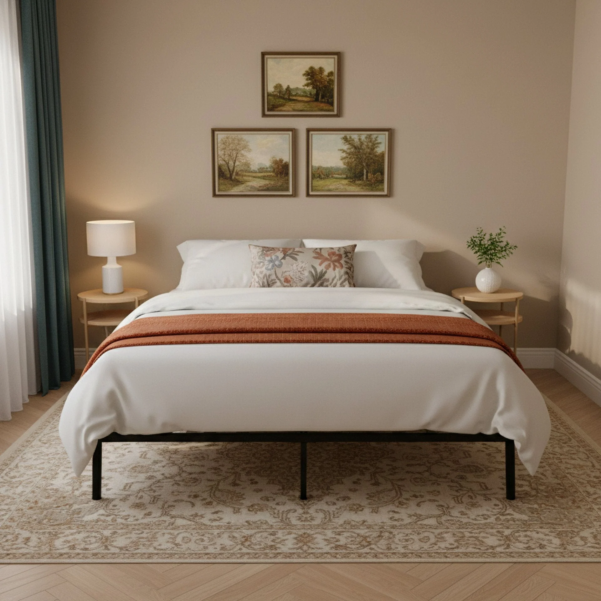 Graham Queen Metal Bed Frame - Black - Image 5