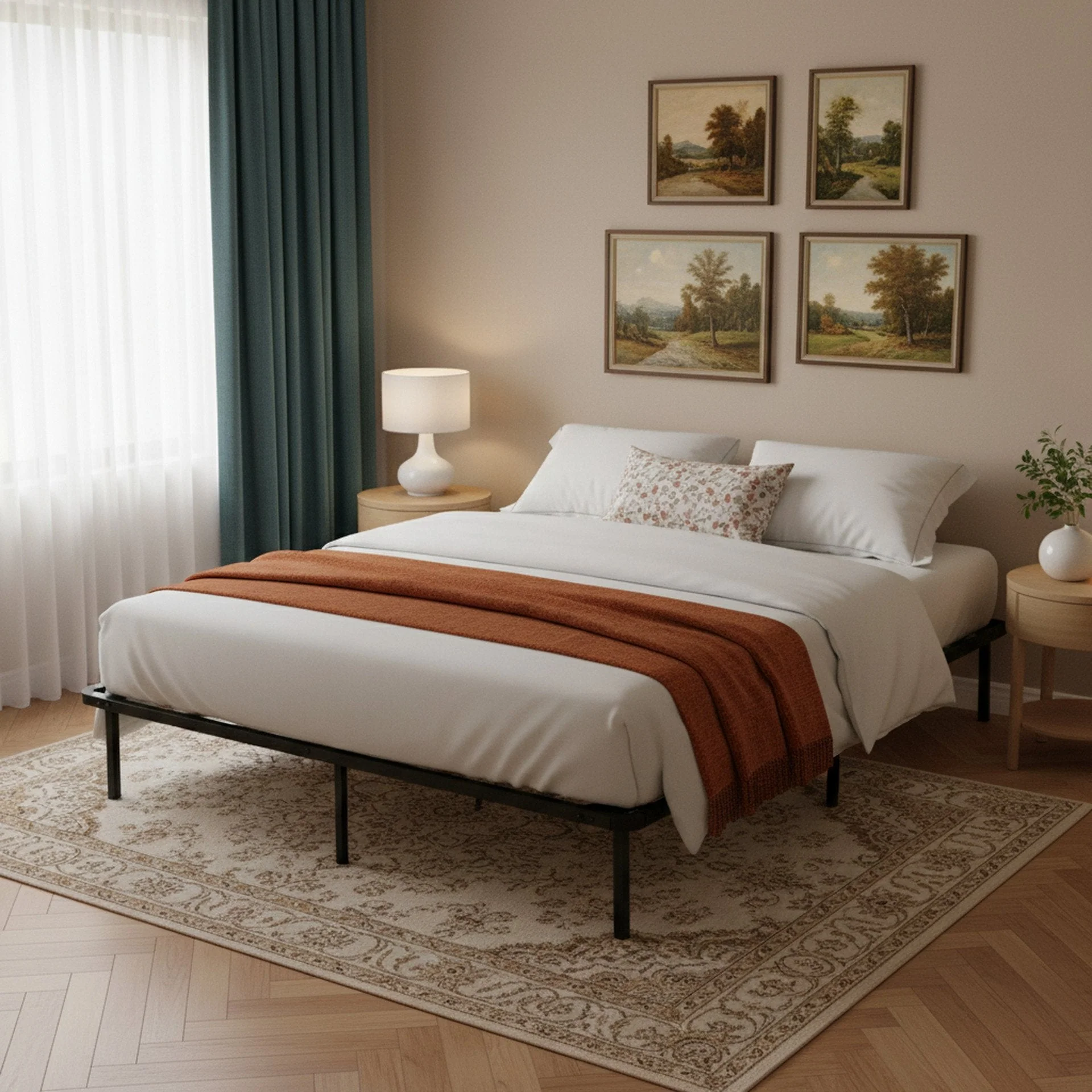 Graham Queen Metal Bed Frame - Black - Image 6