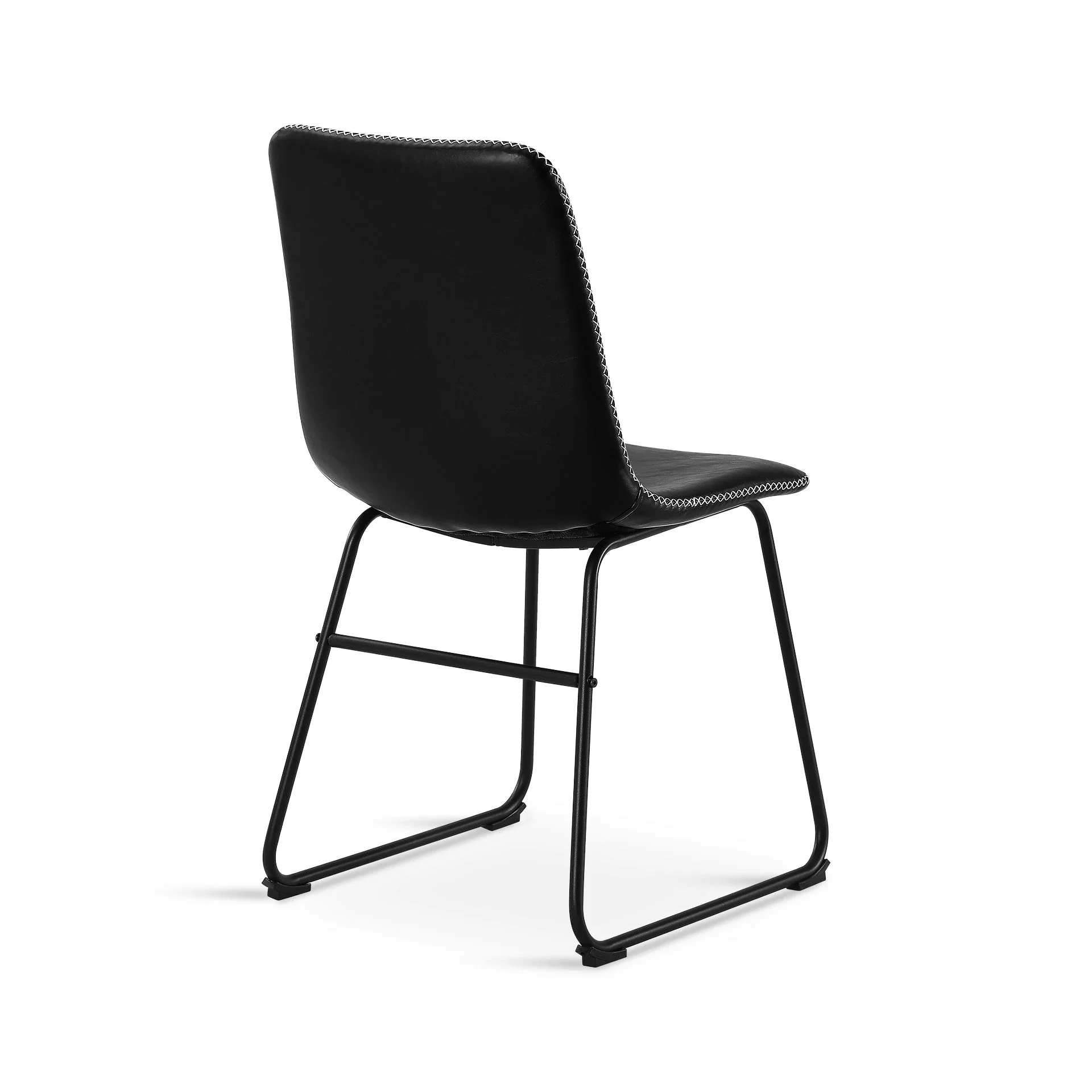 Grayson PU Leather Dining Chair - Set of 2 - Black - Image 11