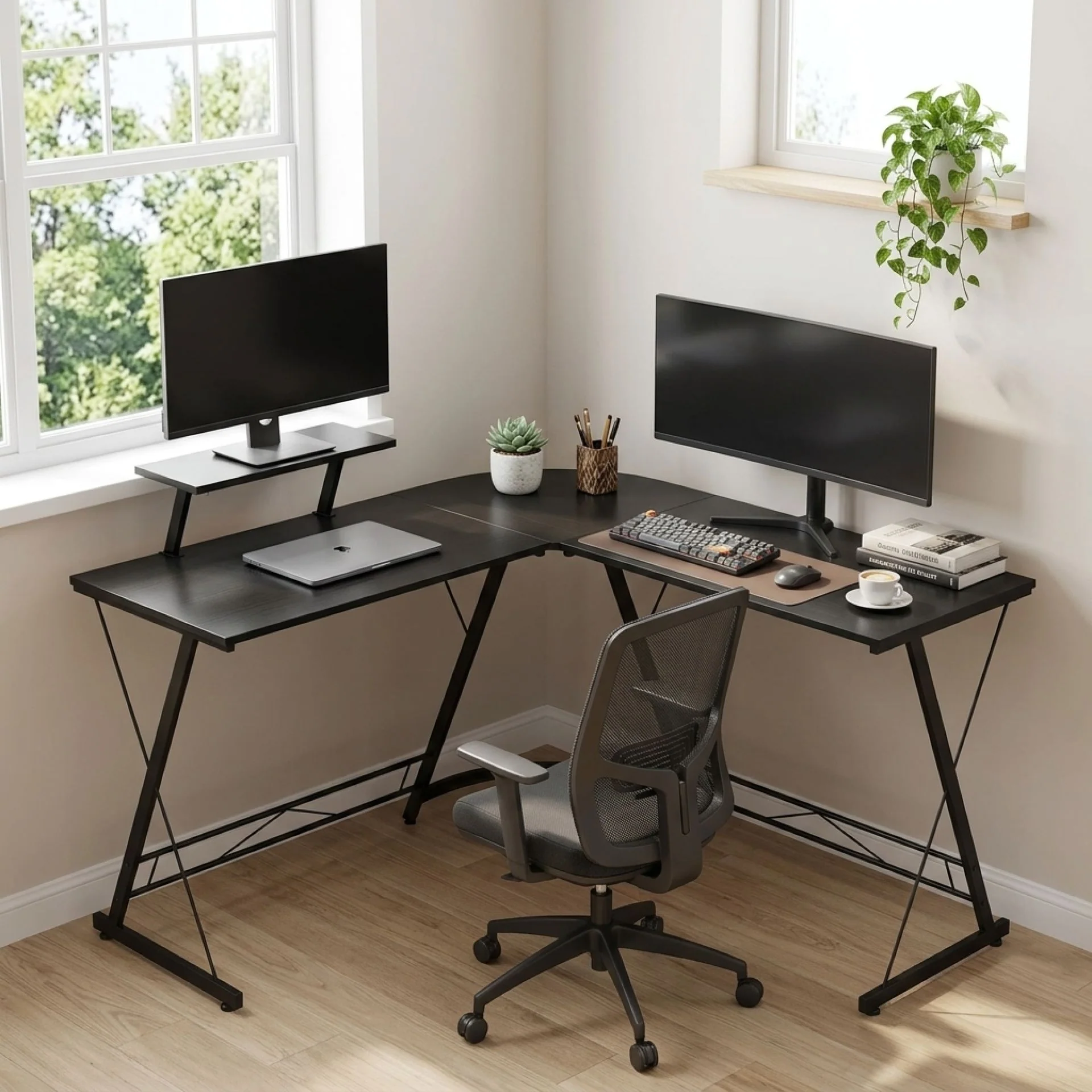 Greyson Computer Corner Desk - Black - Image 2