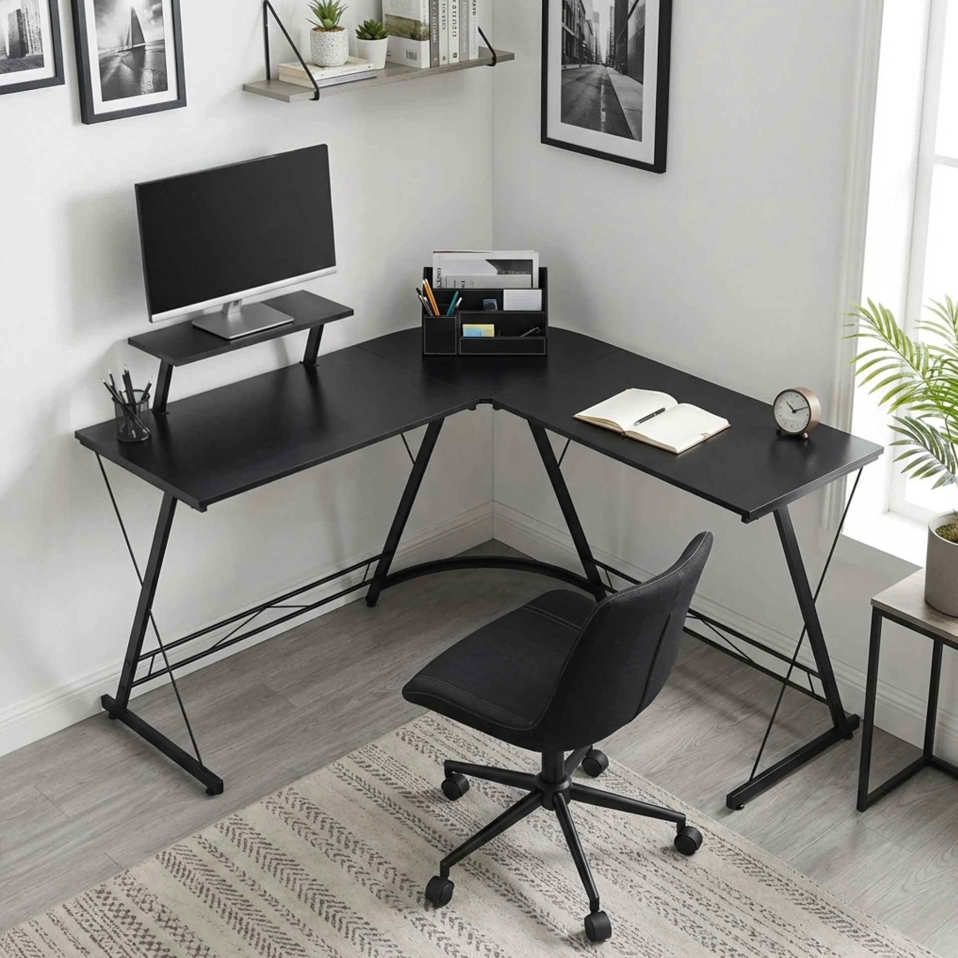 Greyson Computer Corner Desk - Black - Image 6