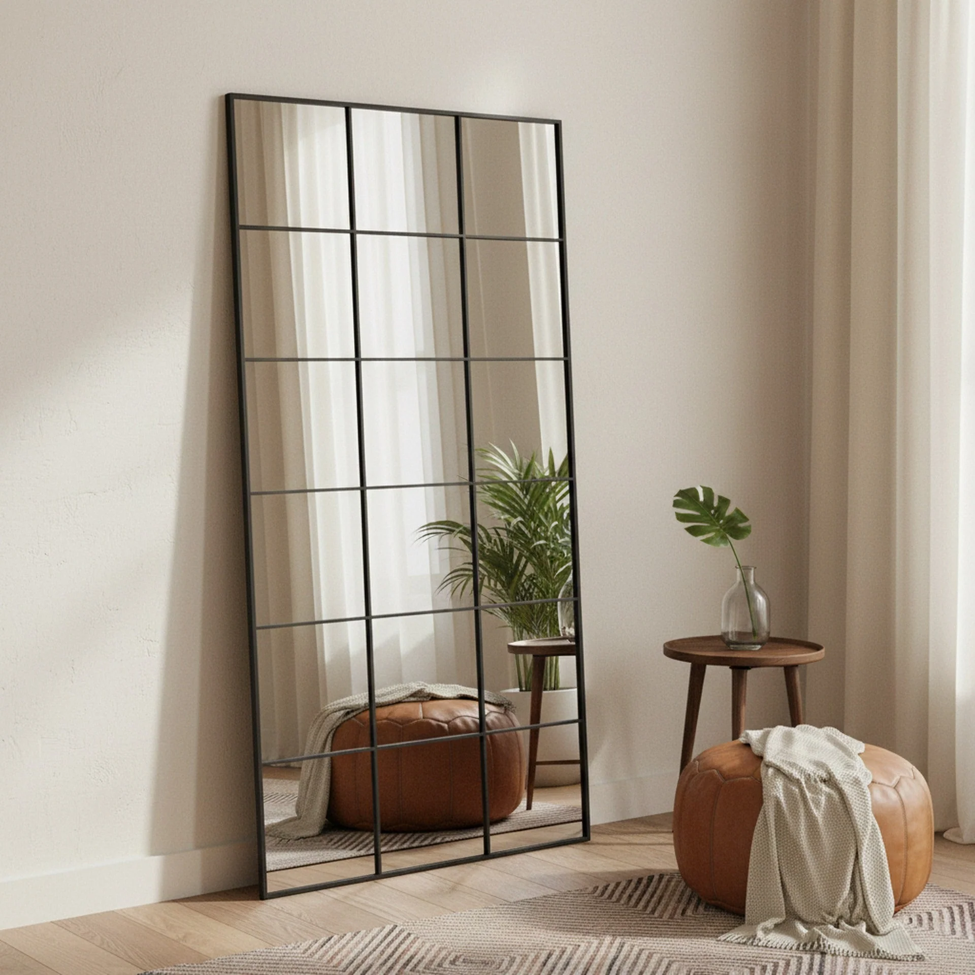 Grid Full Length Mirror - Black - Image 3